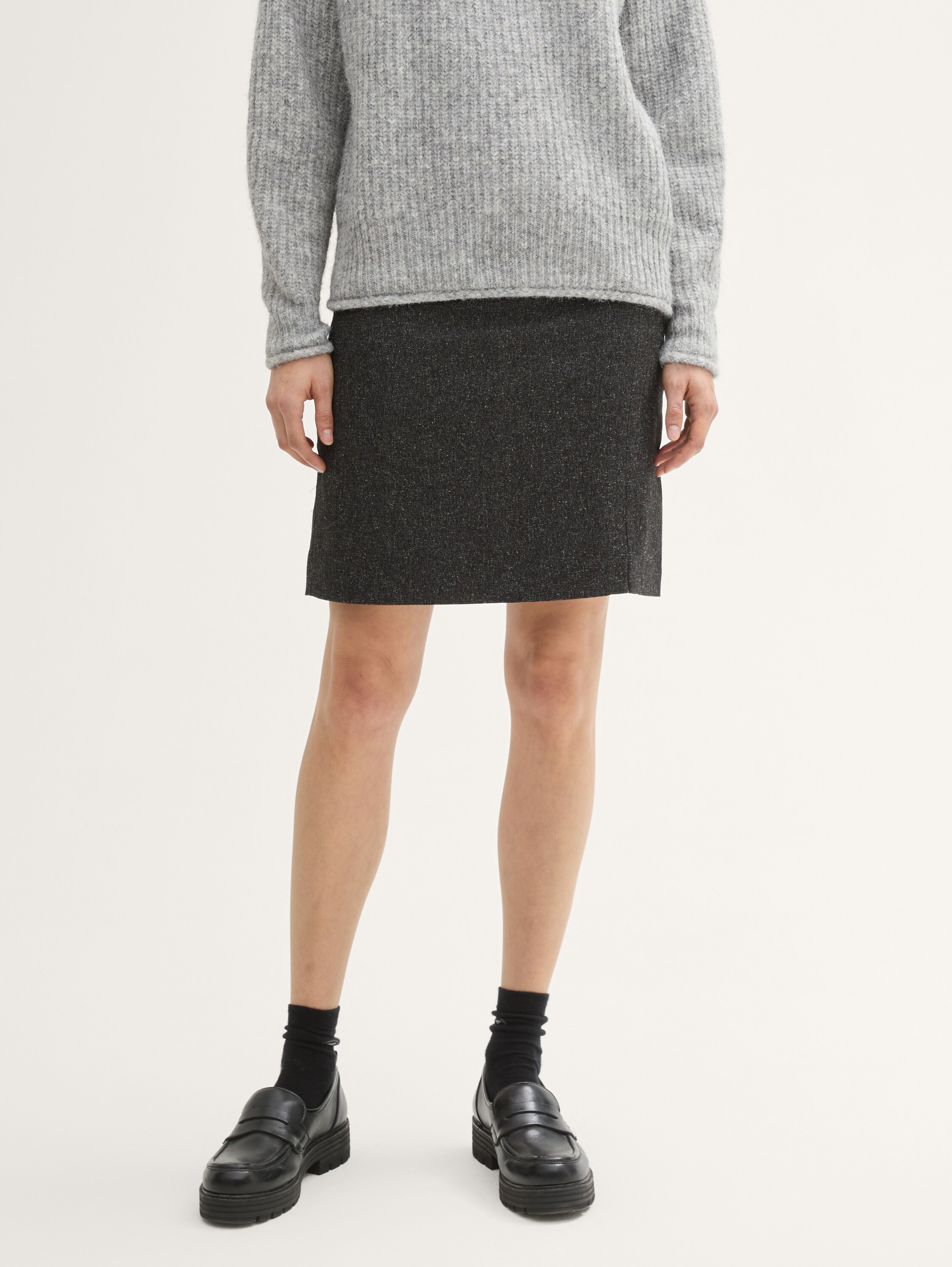 High Waist Rock mit Struktur - 5