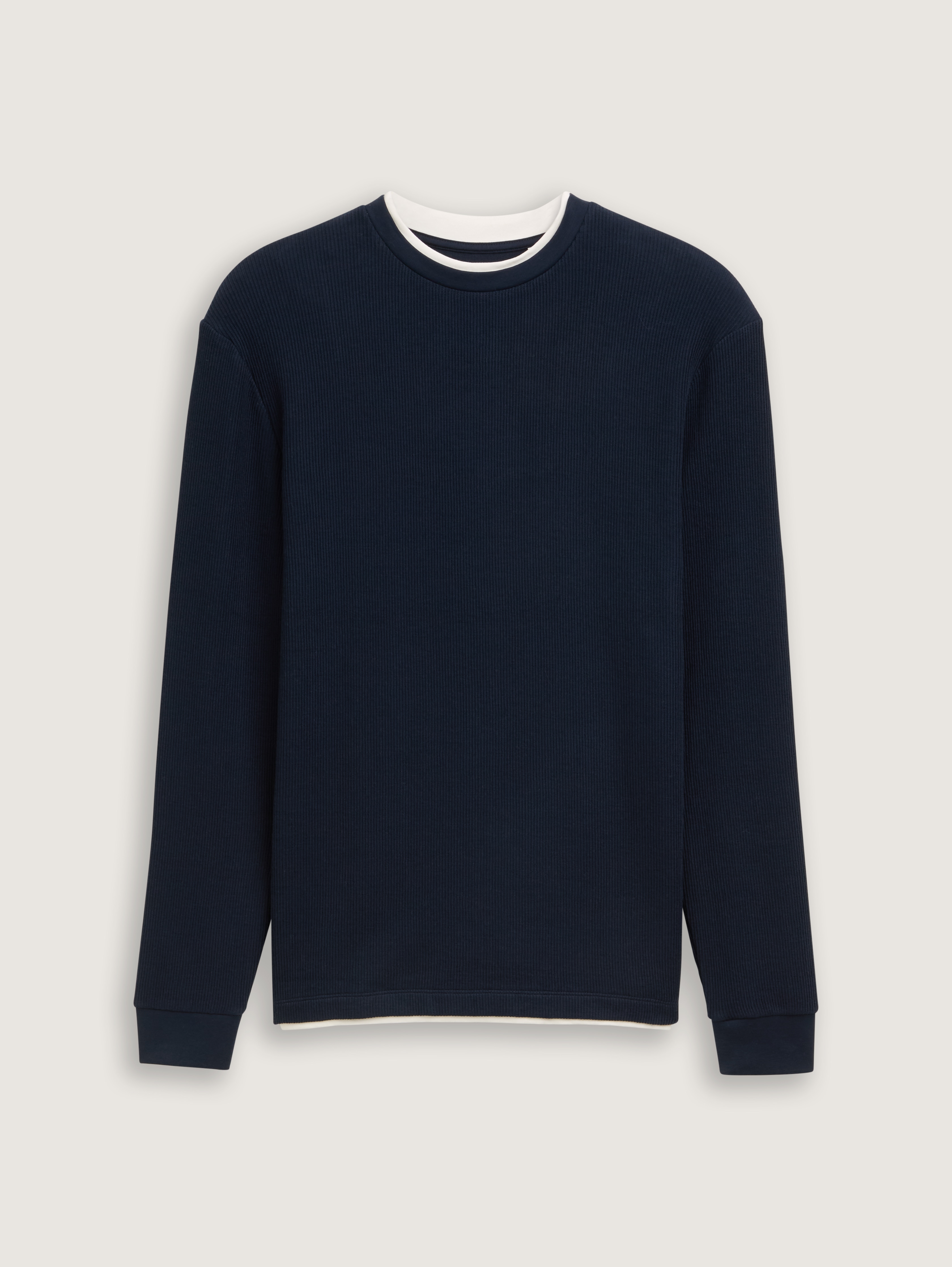 Relaxed long sleeve shirt with structure by Tom Tailor