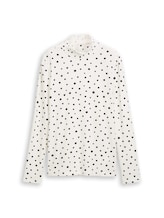 Sélectionné, T-shirt à manches longues à motifs par Tom Tailor, blanc