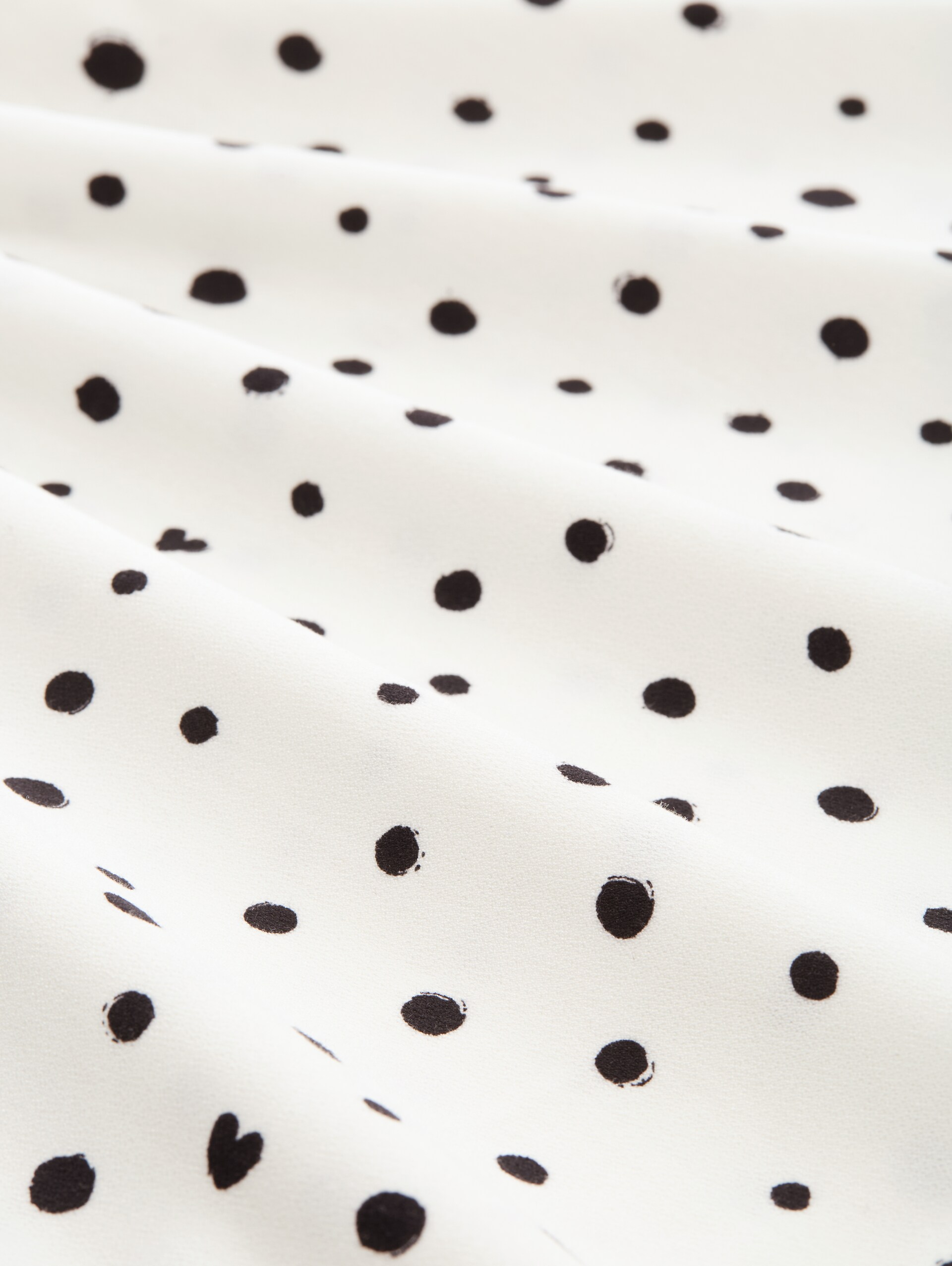 Shirt met lange mouwen met patroon - small offwhite black dot print - Materiaalweergave