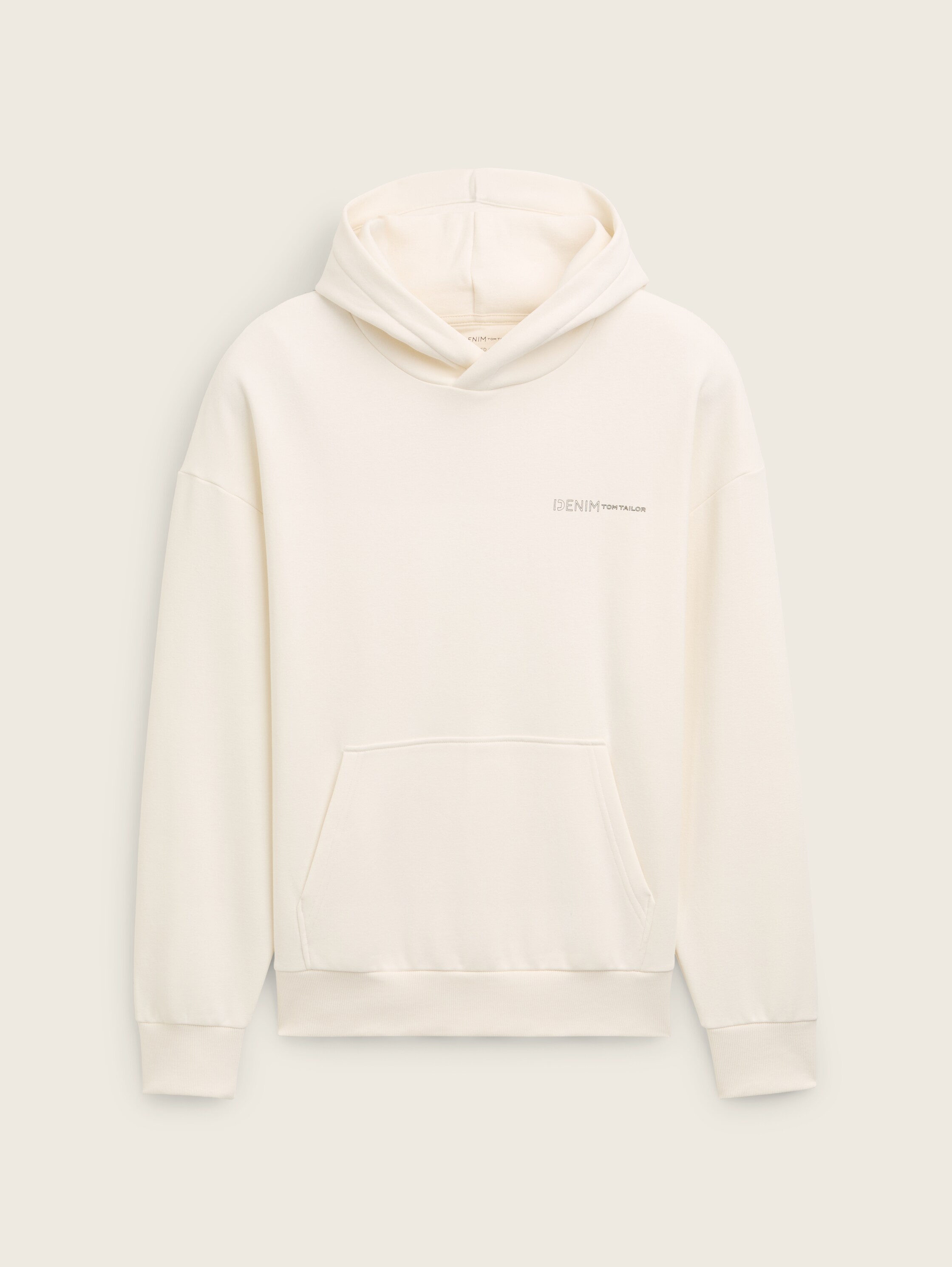 Relaxed Fit Hoodie Sweatshirt mit Rückenprint - wool_white - 