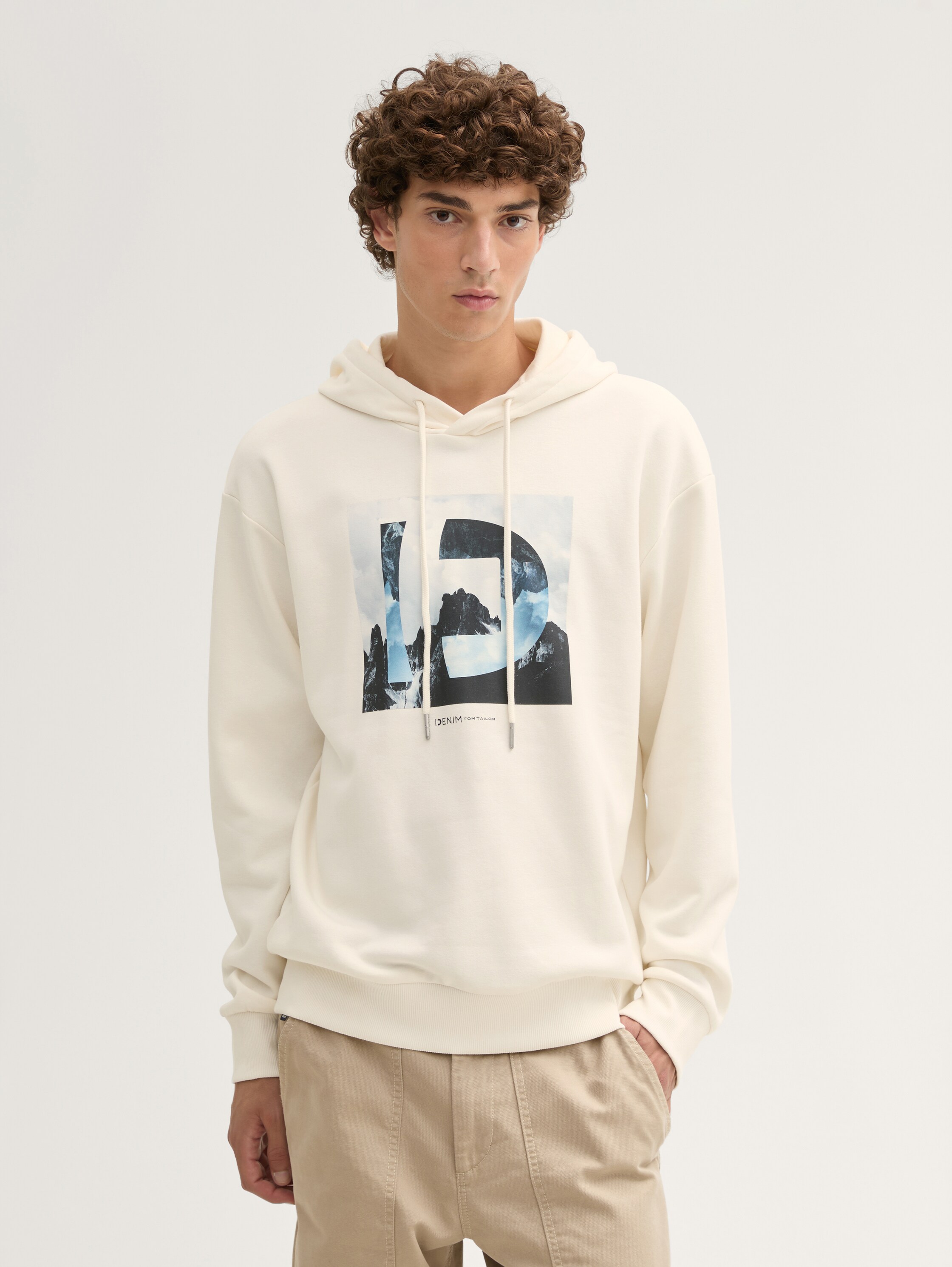 Hoodie Sweatshirt mit Fotoprint - wool_white - 