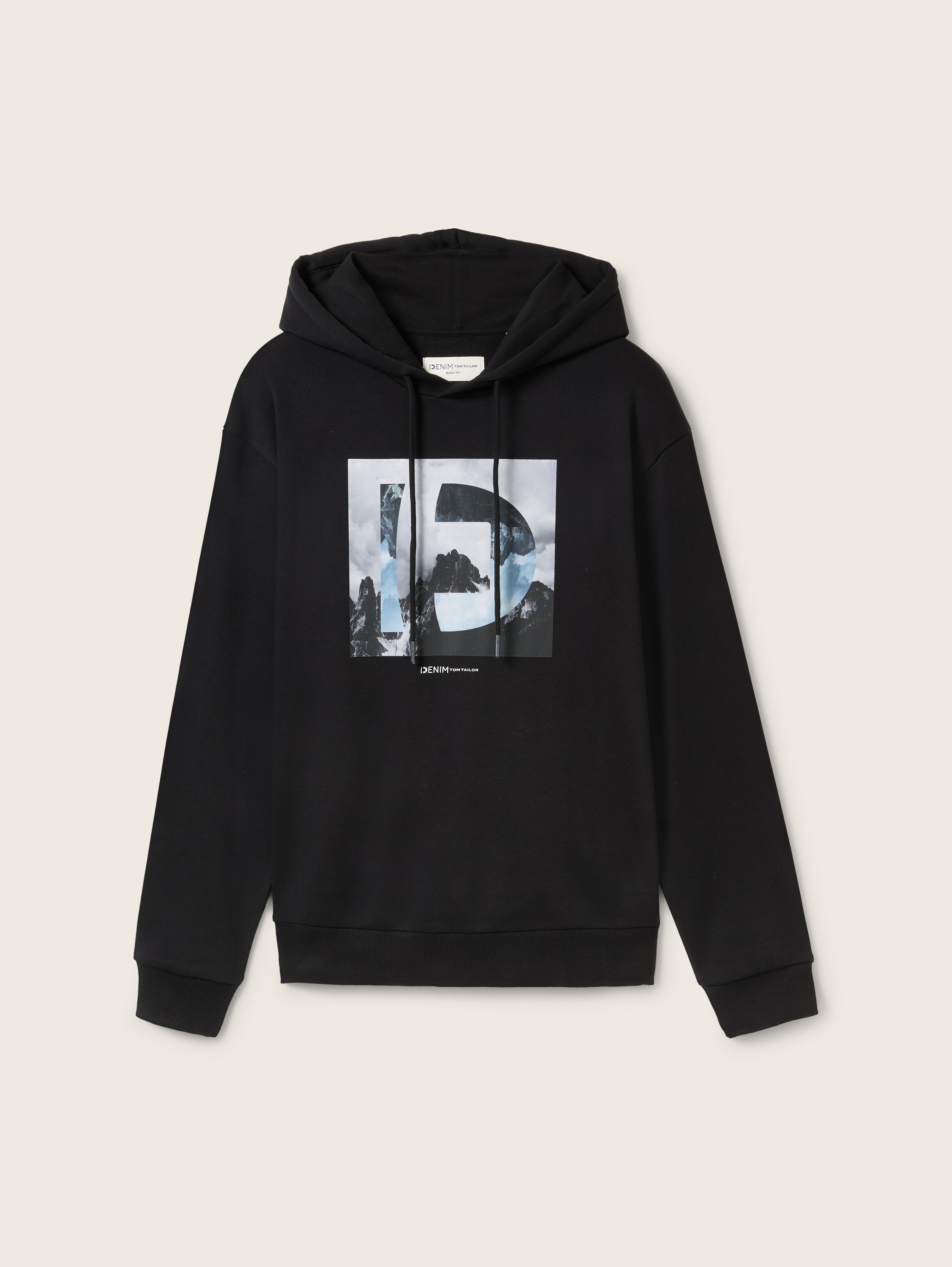 Hoodie sweatshirt with logo print by Tom Tailor