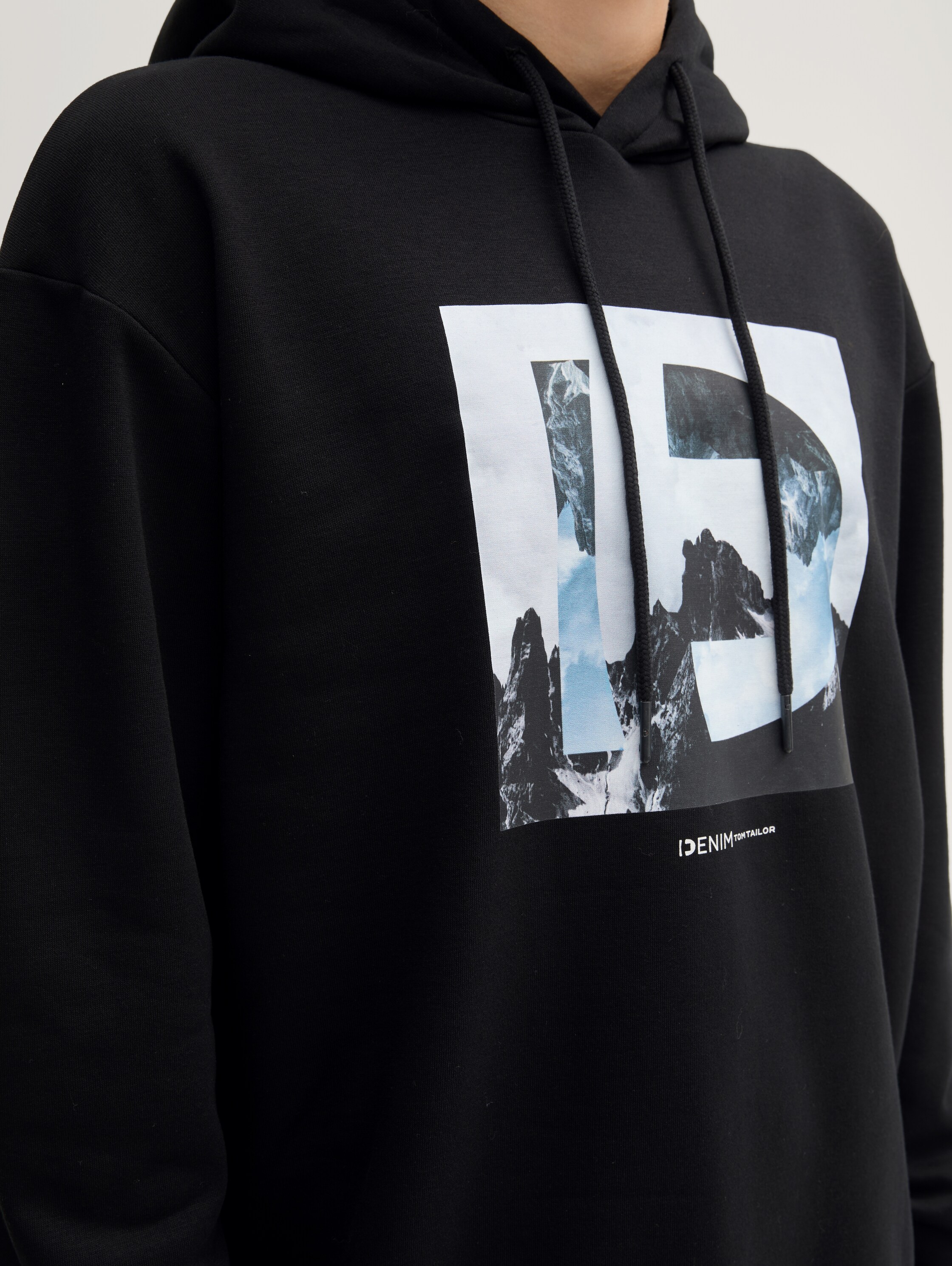 Hoodie Sweatshirt mit Fotoprint - black - 