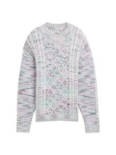 Geselecteerd, Trui met kabelpatroon door Tom Tailor, wit