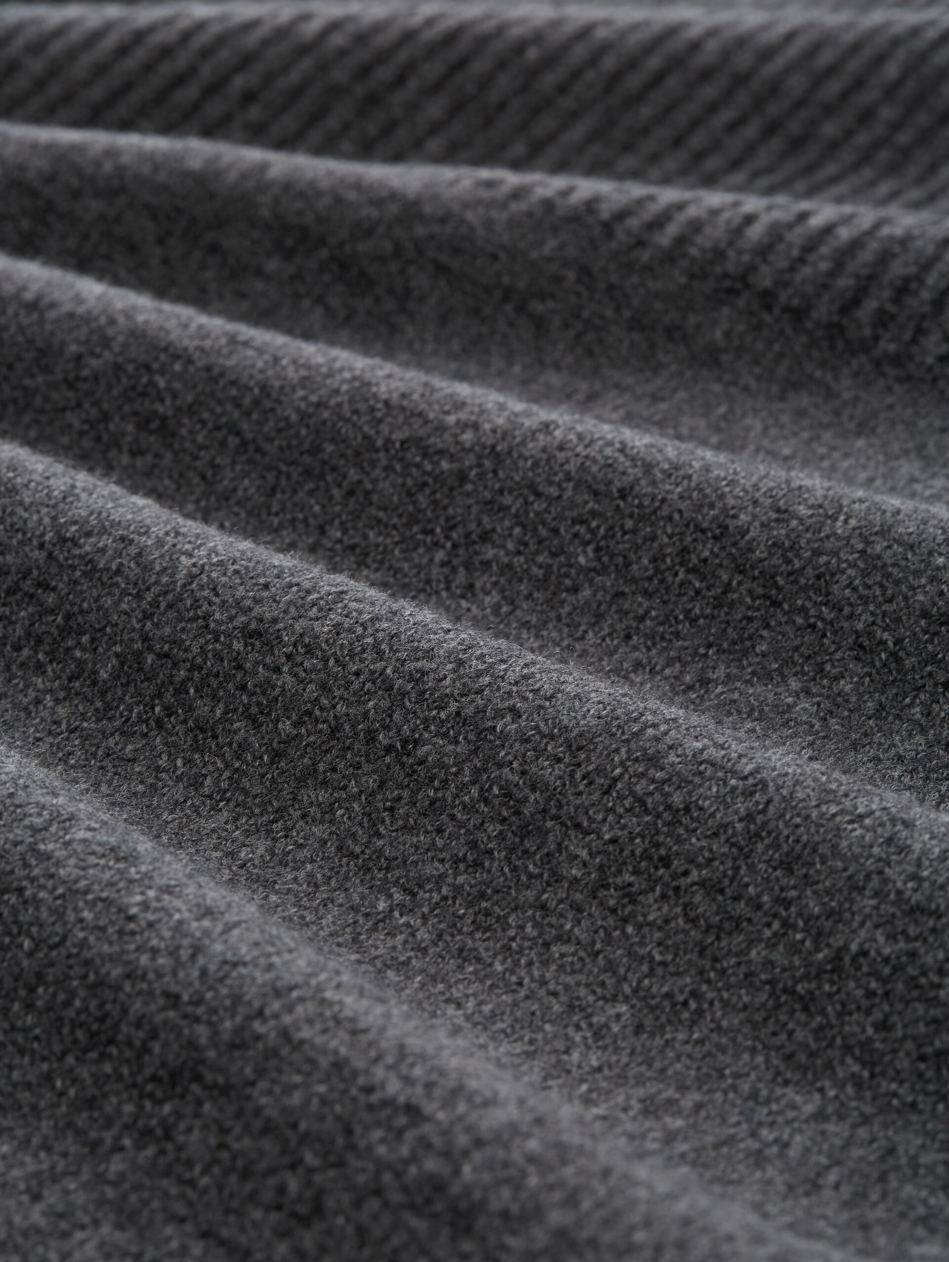 Strickkleid mit Stehkragen - Shale Grey Melange - Material-Ansicht
