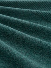 Robe en maille à col montant - Midnight Forest Green Mélange - Vue de la matière