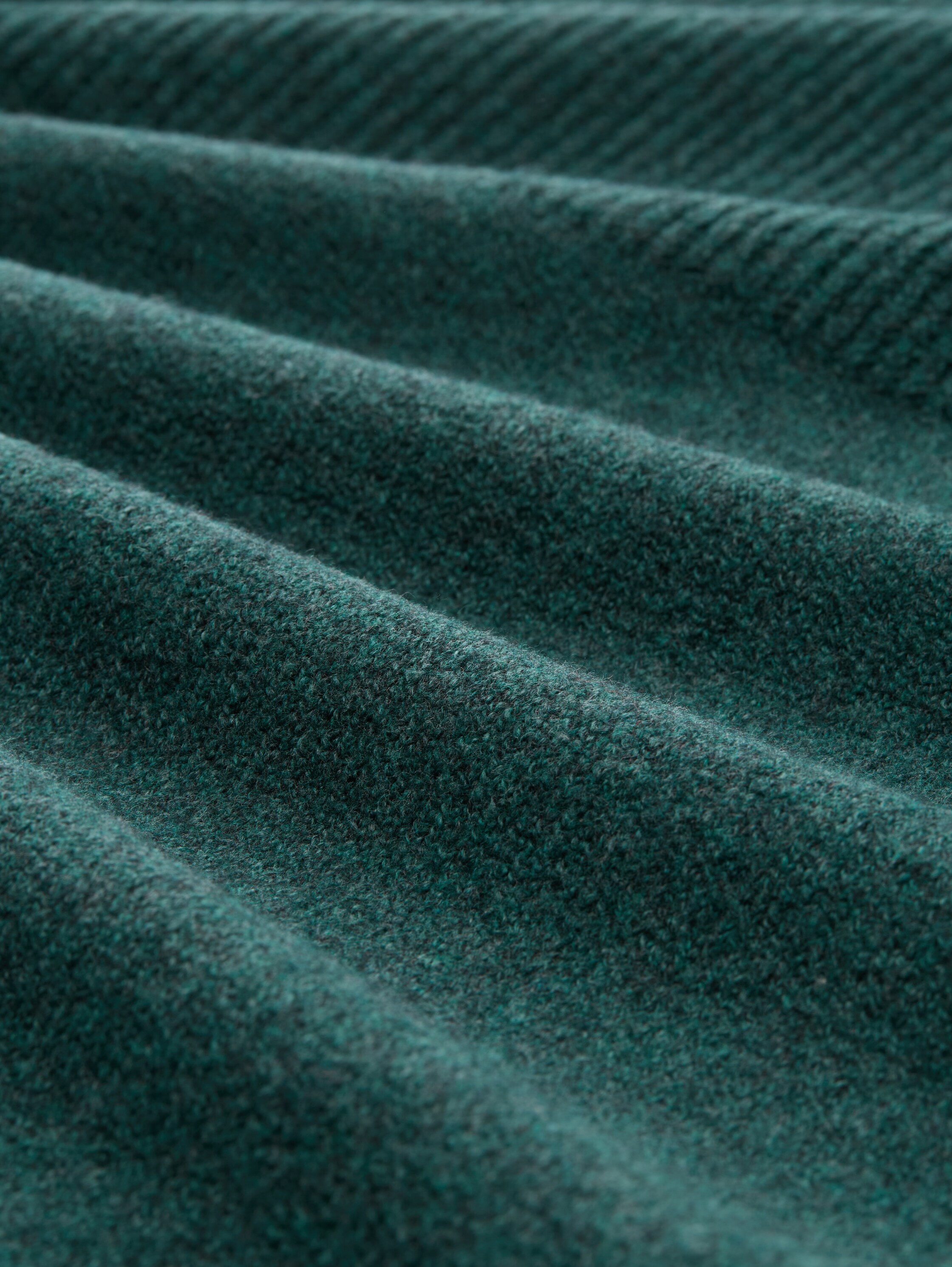 Strickkleid mit Stehkragen - midnight_forest_green_mlange - 