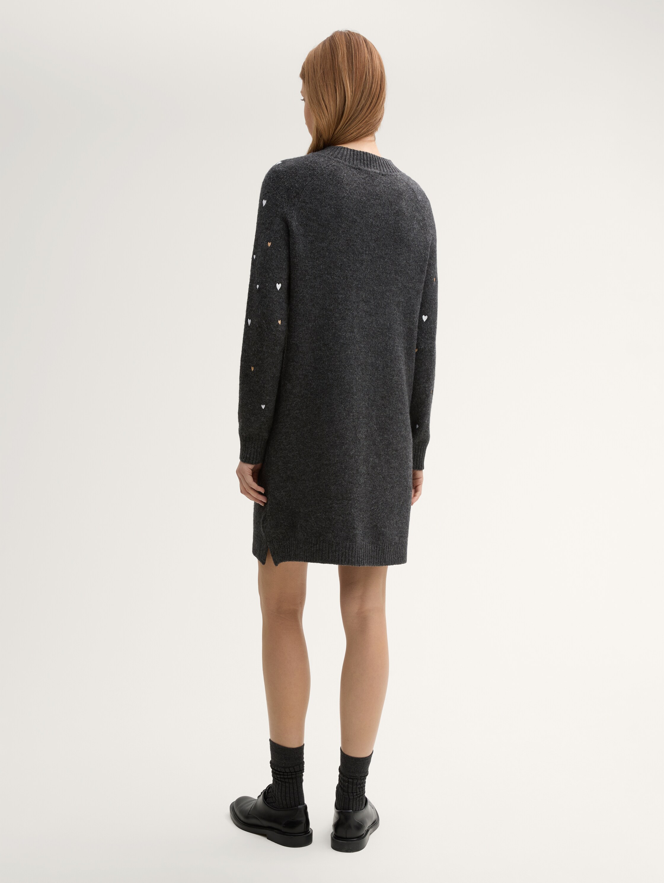 Strickkleid mit Herz-Stickerei - 3