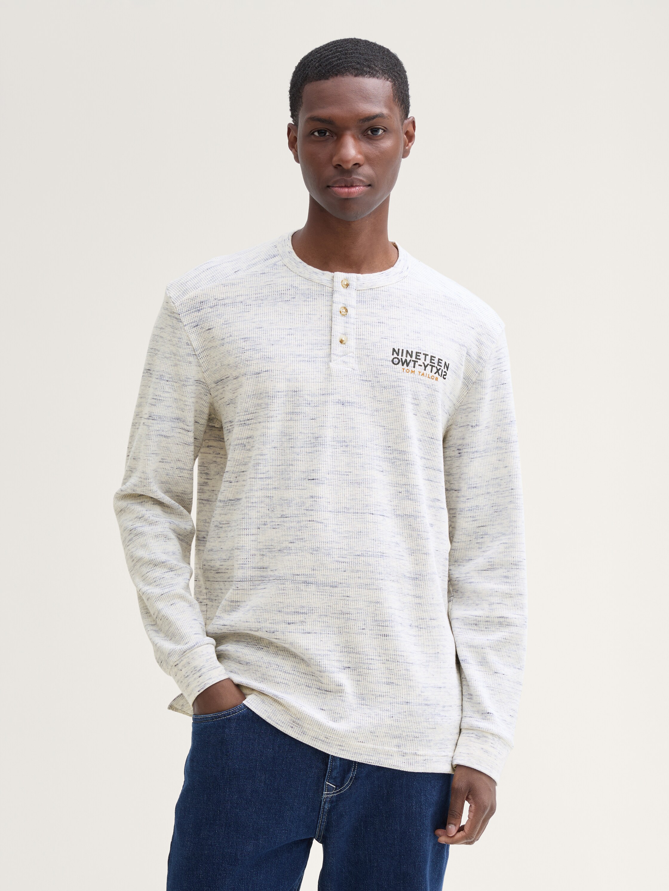 Henley-Shirt mit Waffelstruktur - 2