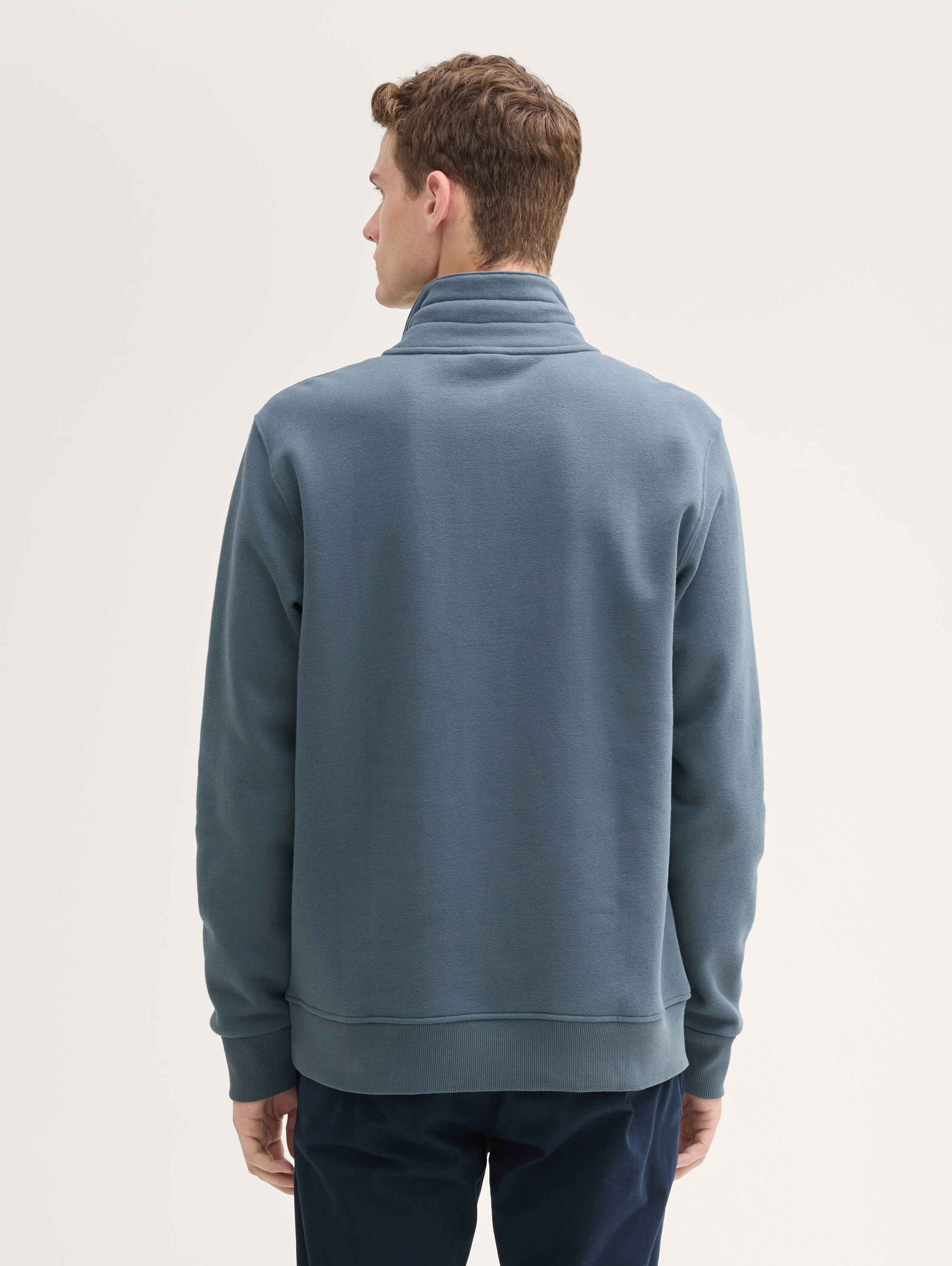 Troyer Sweatshirt mit Logo Badge - stormy_blue - 