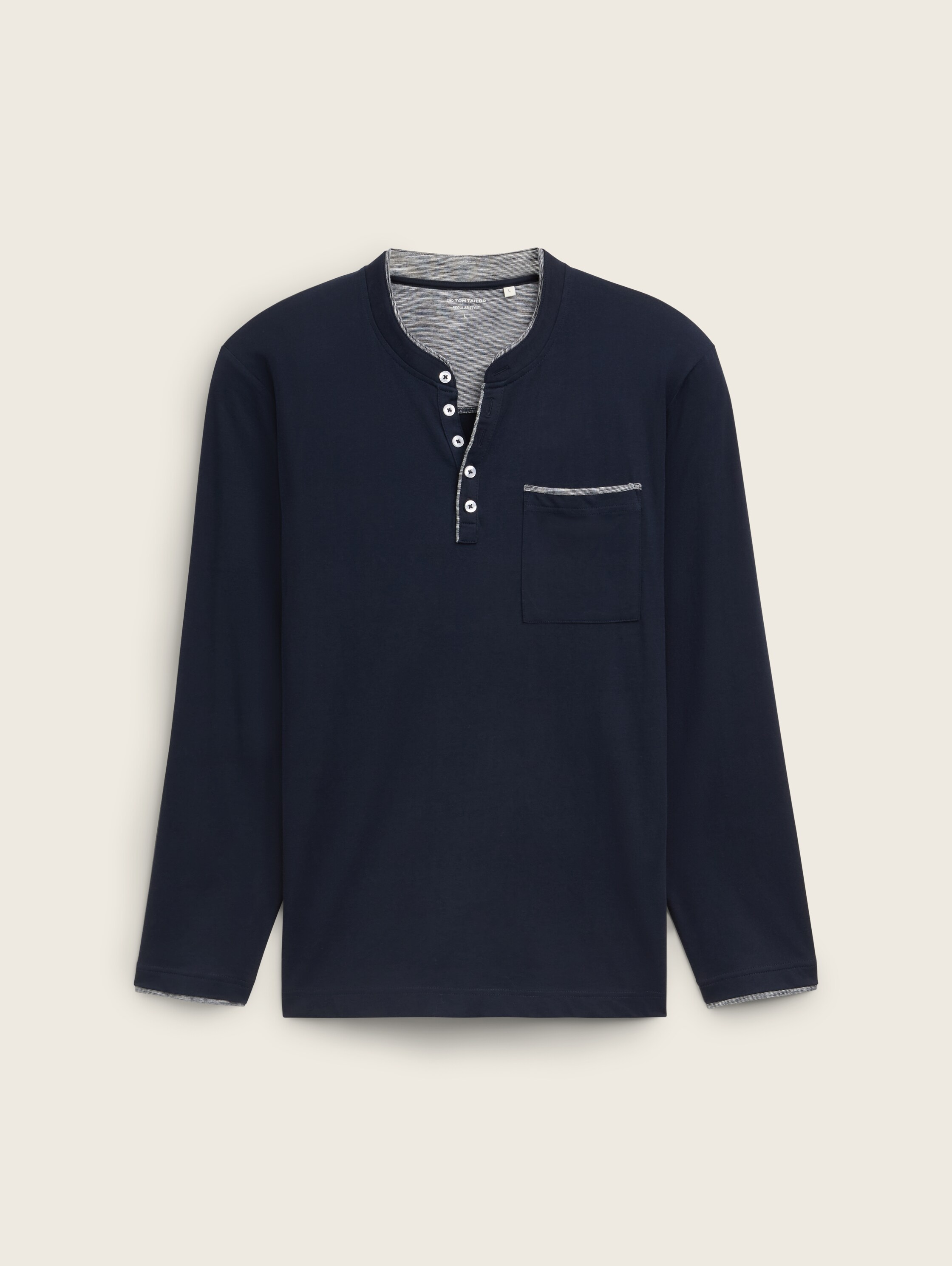 Langarmshirt mit Brusttasche - 4