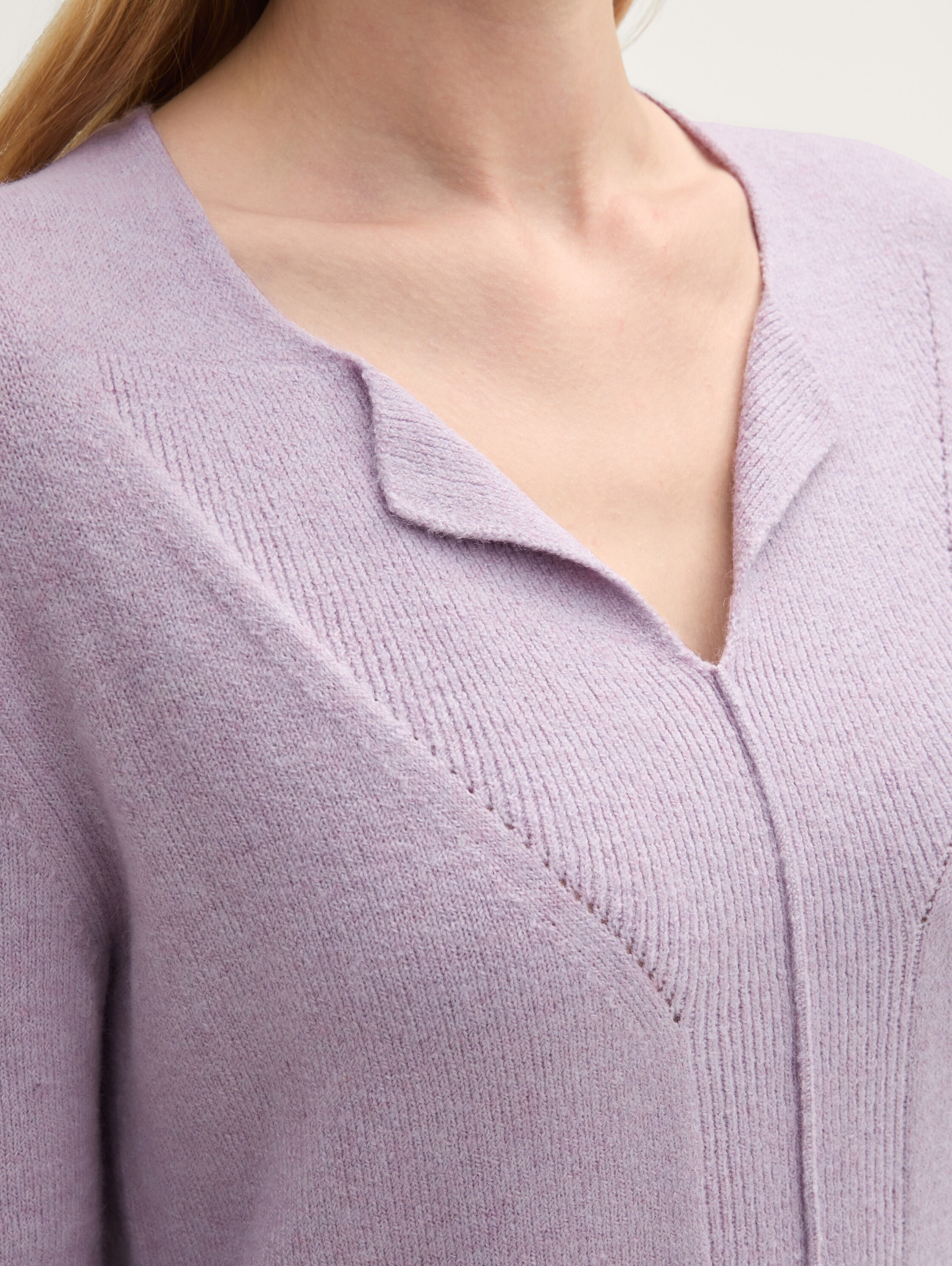 Strickpullover mit weichem Wollanteil - soft_lavender_melange - 