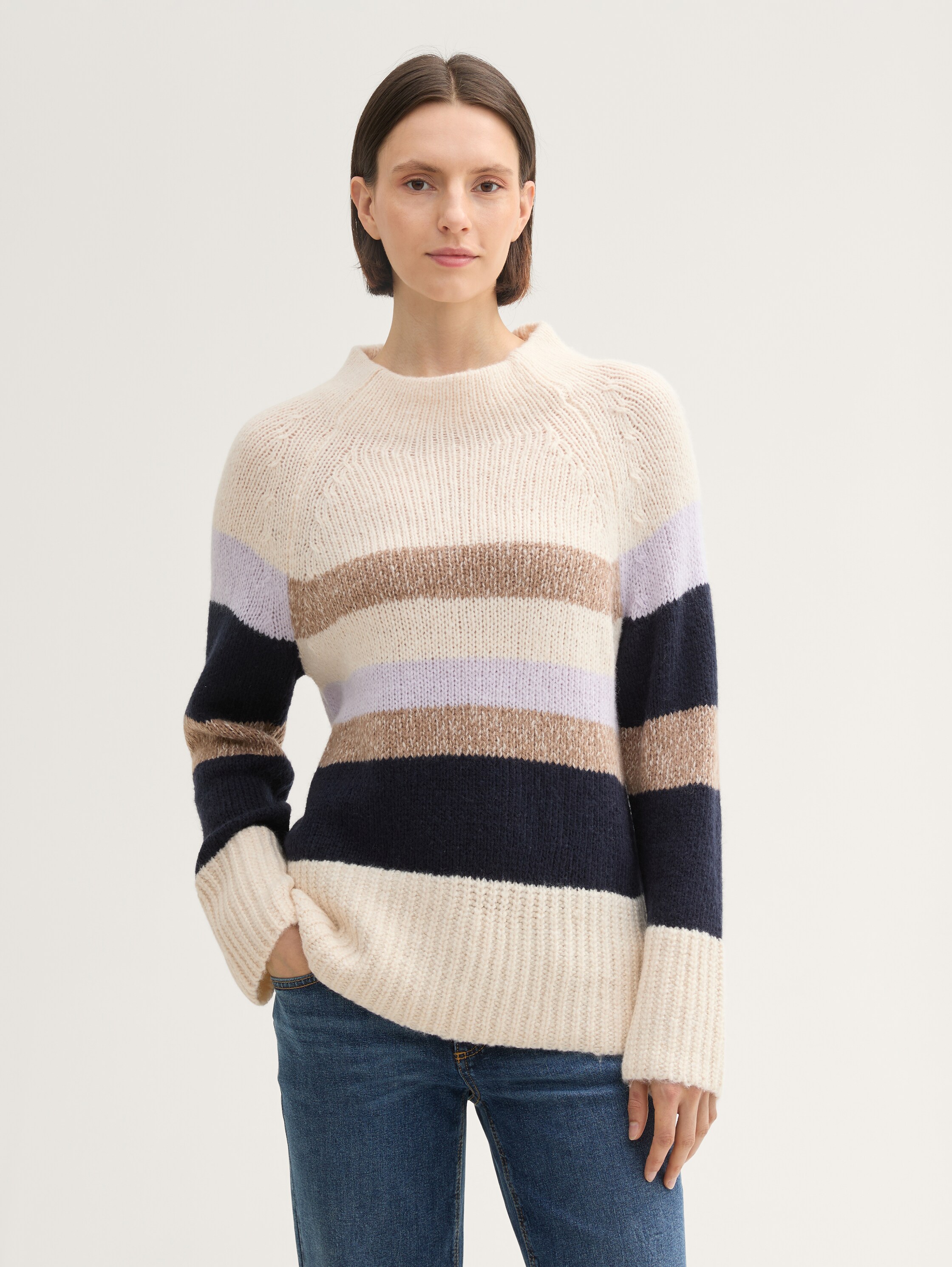 Strickpullover mit Streifenmuster - knit_colorblock_stripe - 