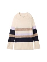 Selected, Striped knitted pullover by Tom Tailor, beige