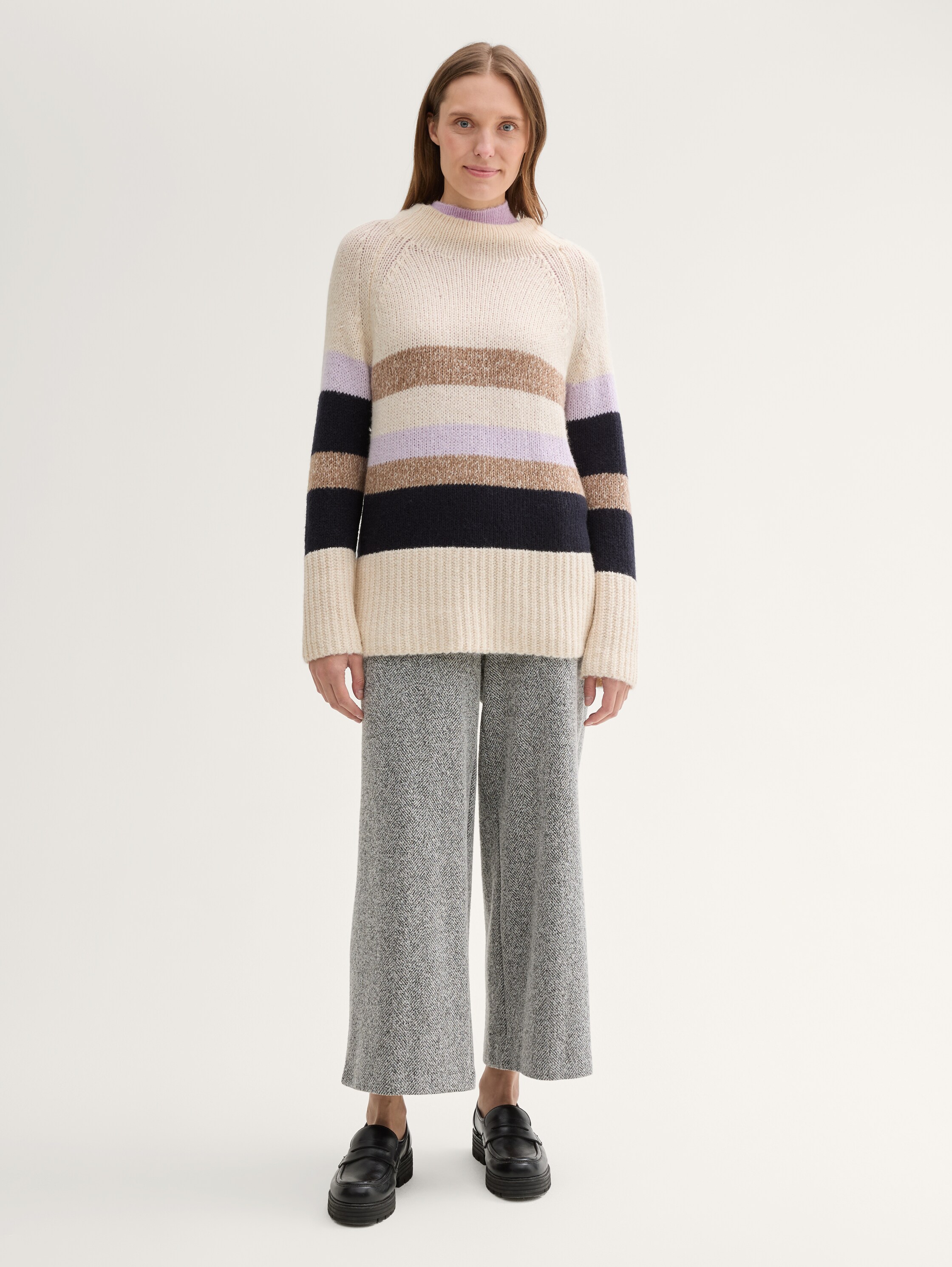 Strickpullover mit Streifenmuster - knit_colorblock_stripe - 