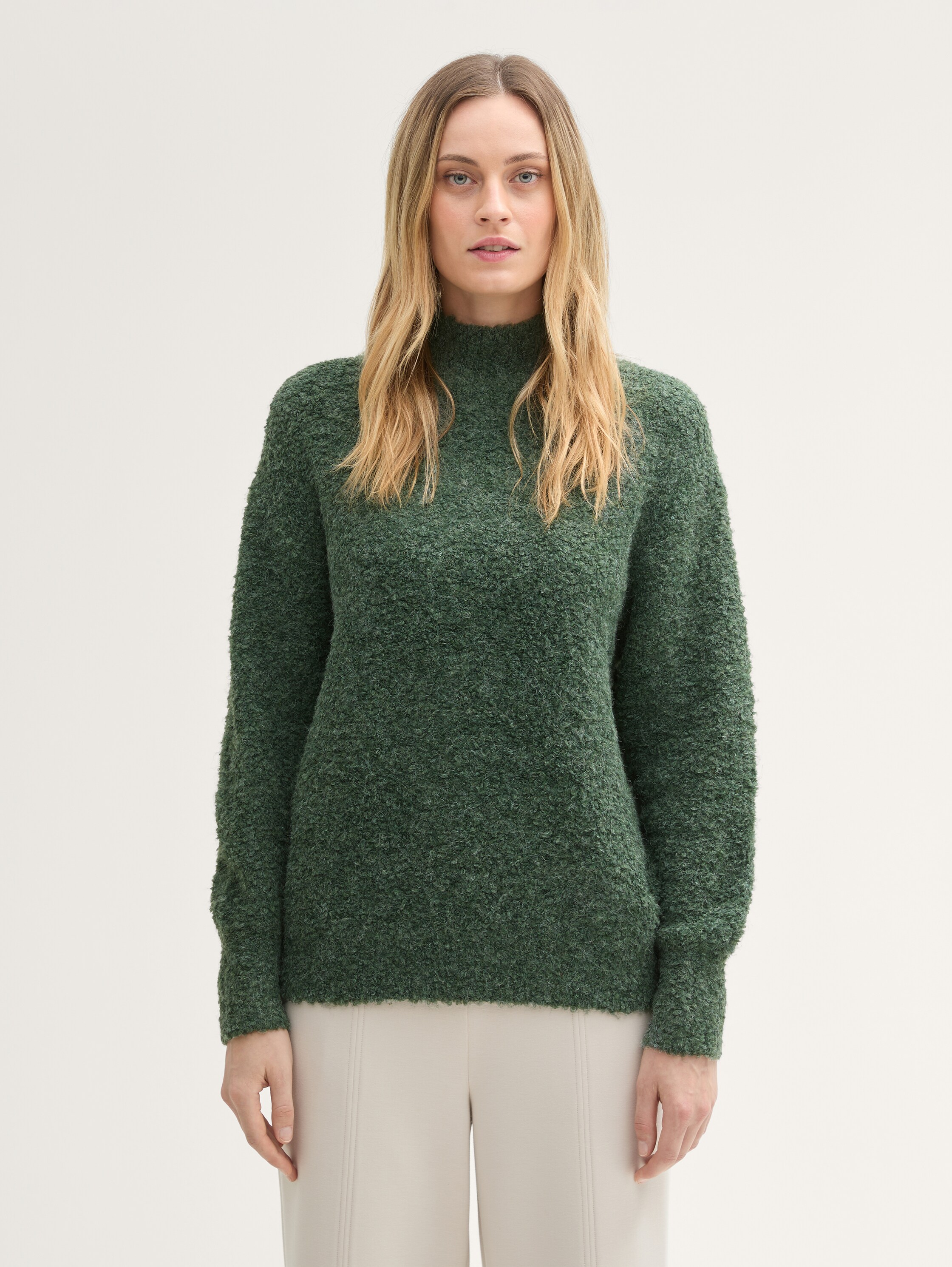 Lockerer Bouclé Pullover - 2
