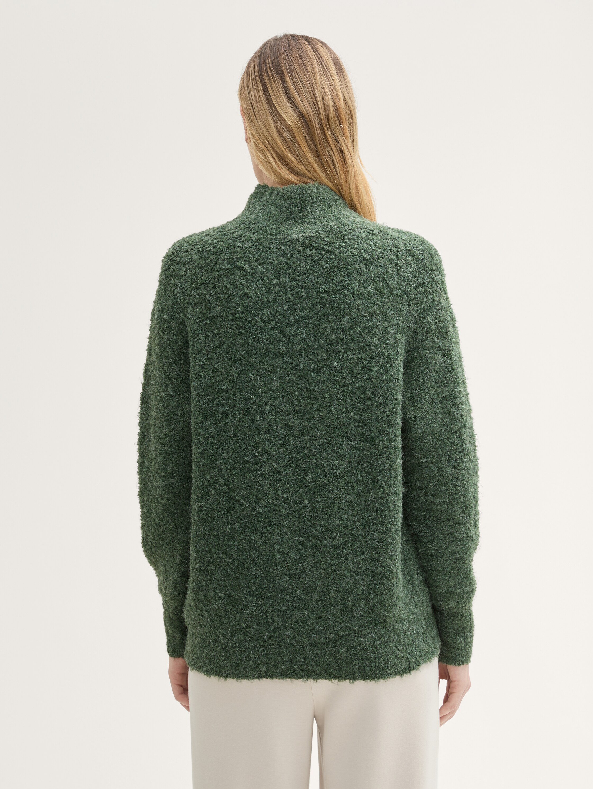 Lockerer Bouclé Pullover - 3