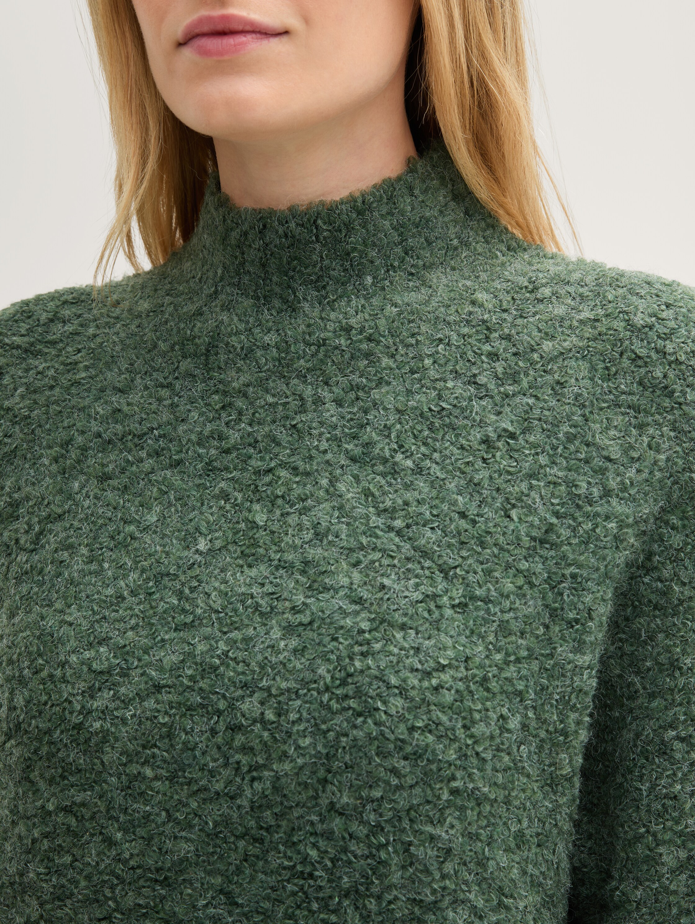 Lockerer Bouclé Pullover - 5