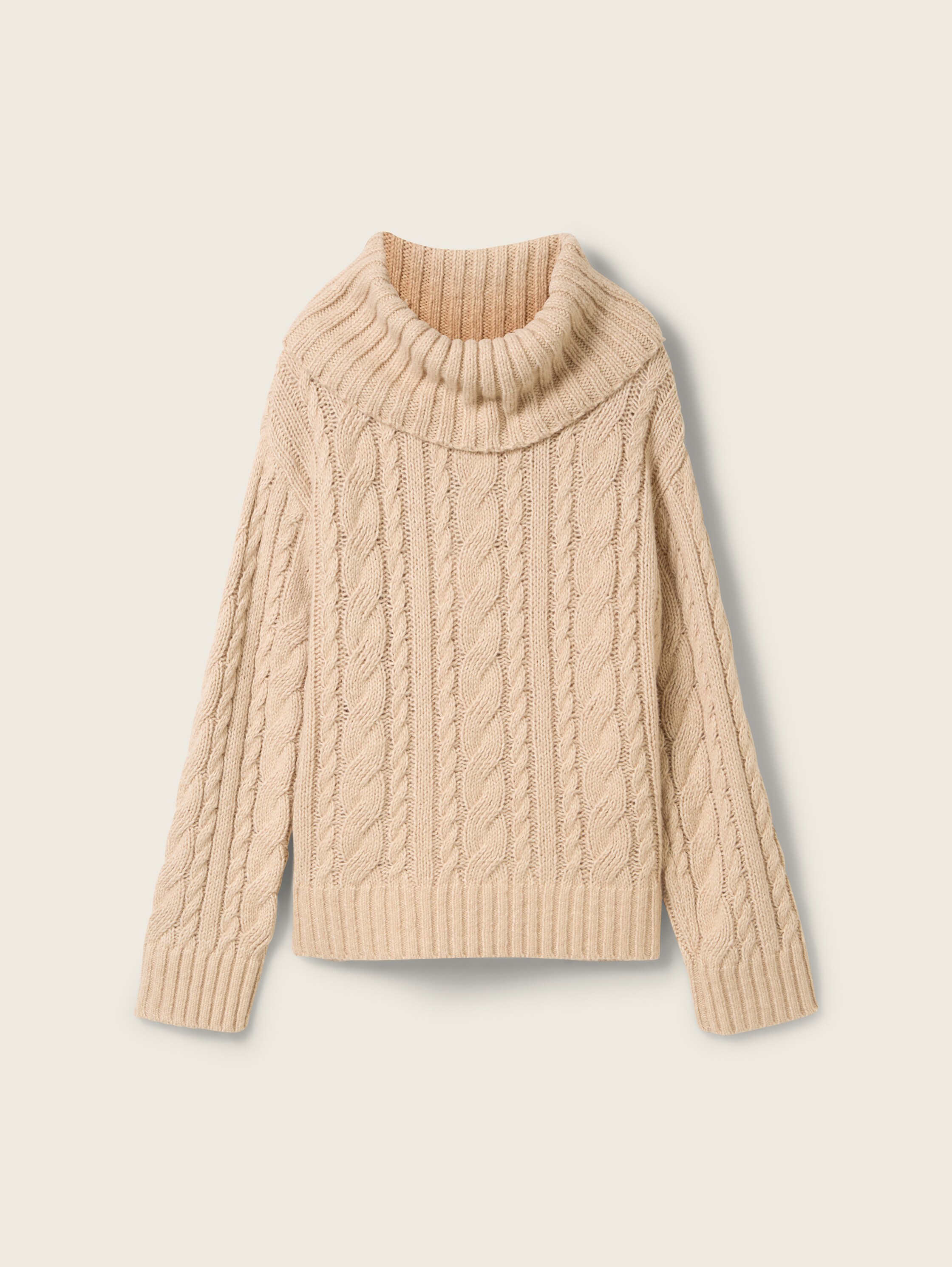 Lockerer Pullover mit recycelter Wolle - doeskin_melange - 