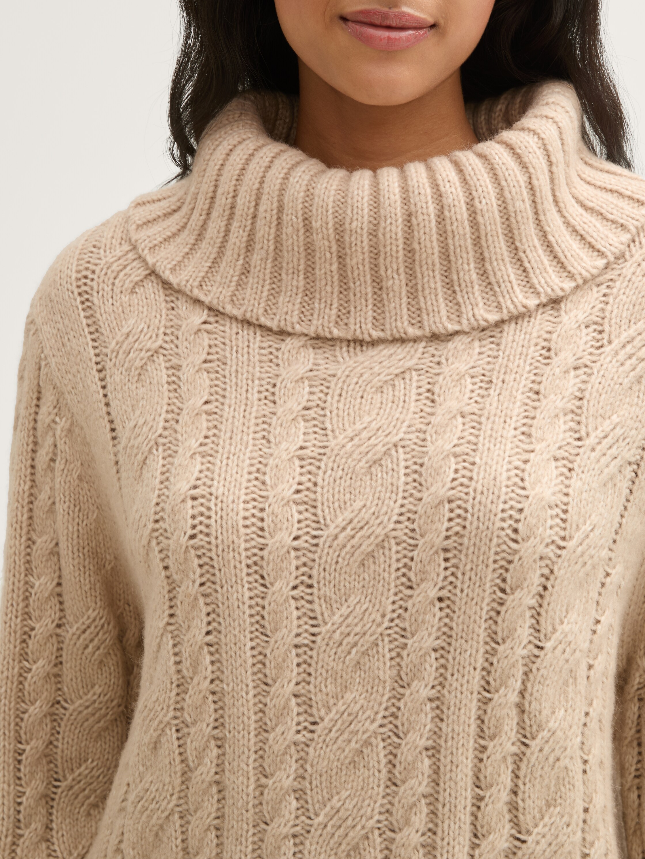 Lockerer Pullover mit recycelter Wolle - doeskin_melange - 