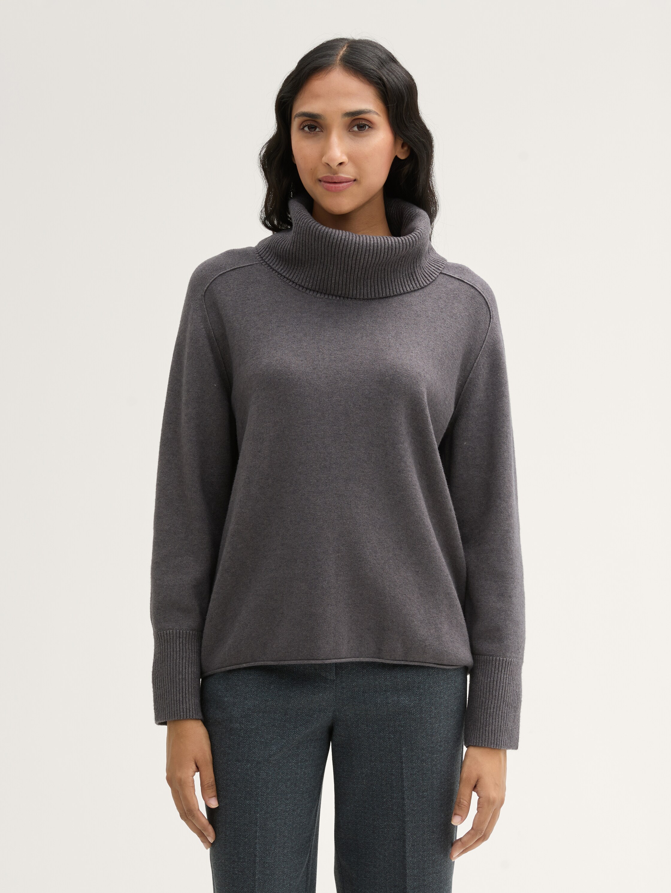 Rollkragenpullover mit LENZING™ ECOVERO™ - 2