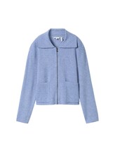 Not Selected, Cardigan with a zip by , blue