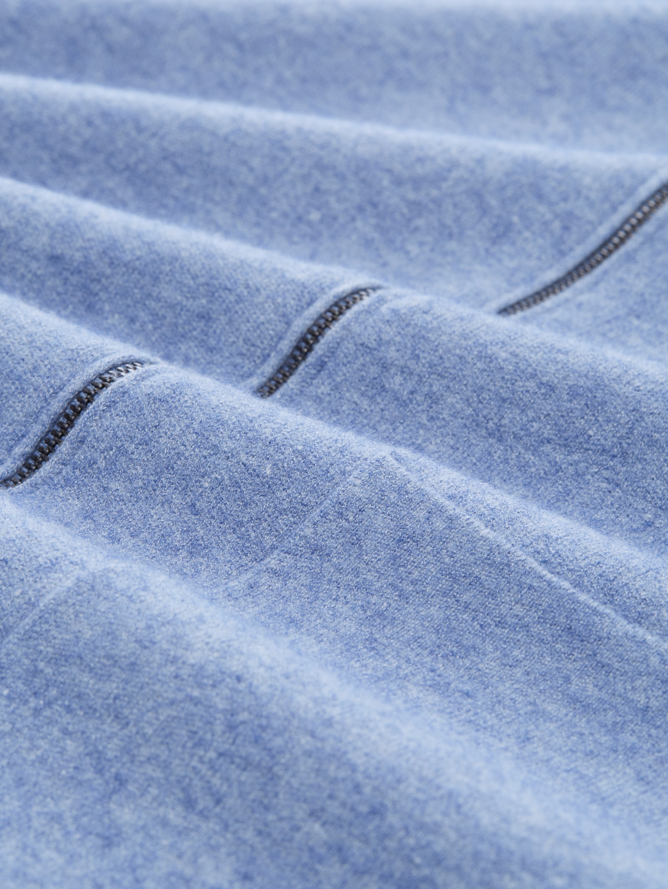 Strickjacke mit Reißverschluss - colony_blue_melange_1 - 