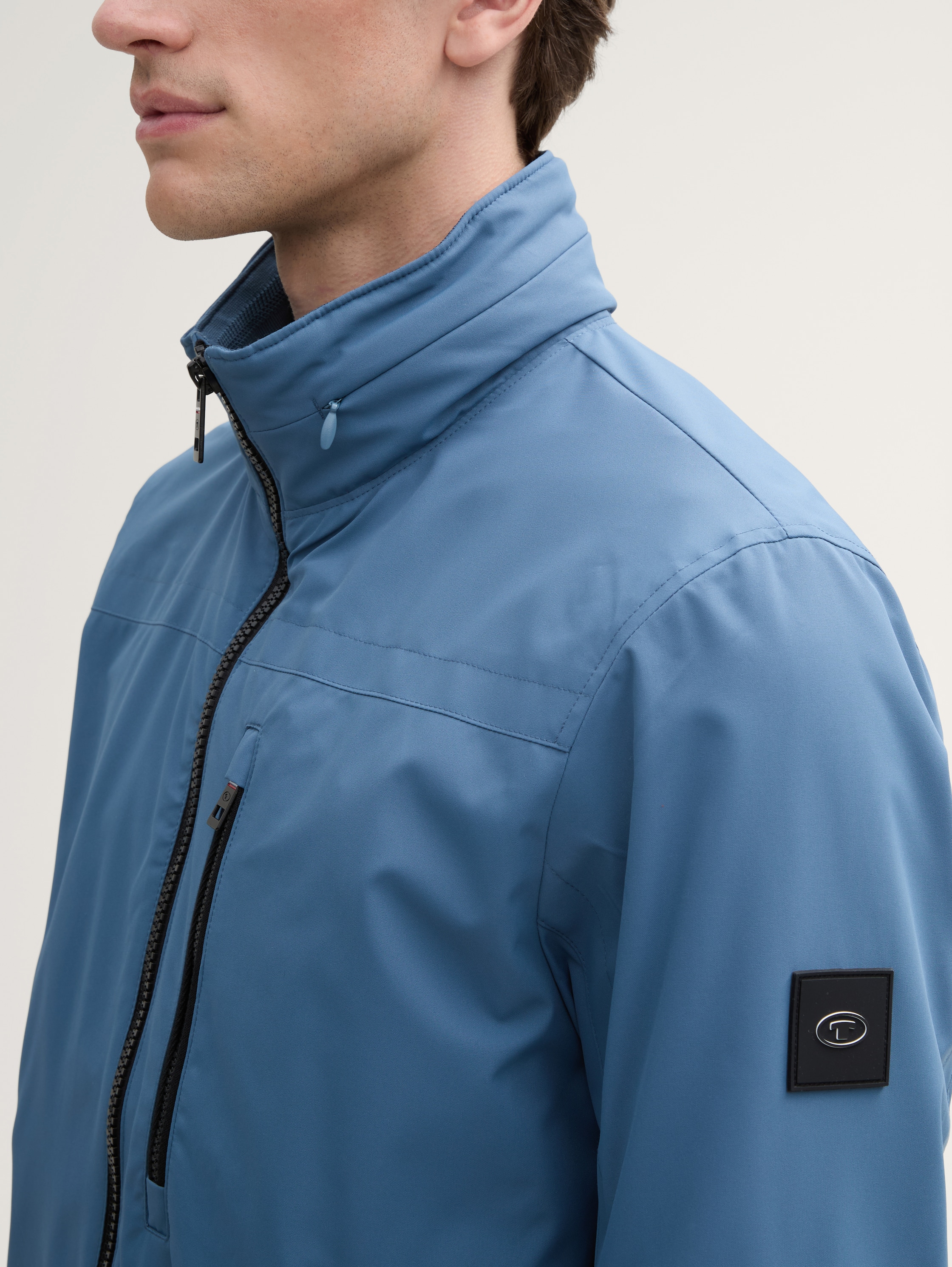 Blouson Jacke mit Kapuze im Stehkragen - mystical_blue - 