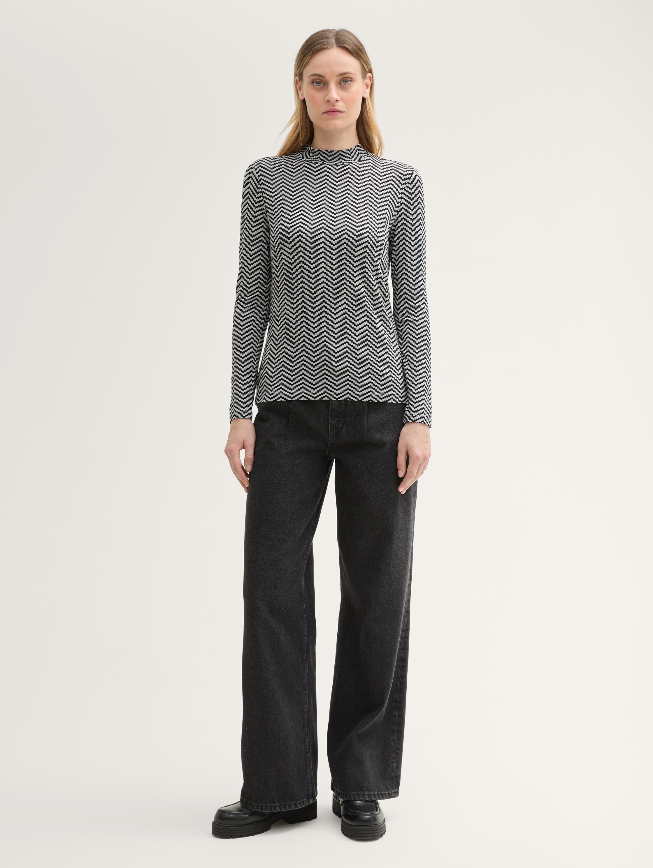 Langarmshirt mit LENZING™ ECOVERO™ - 1