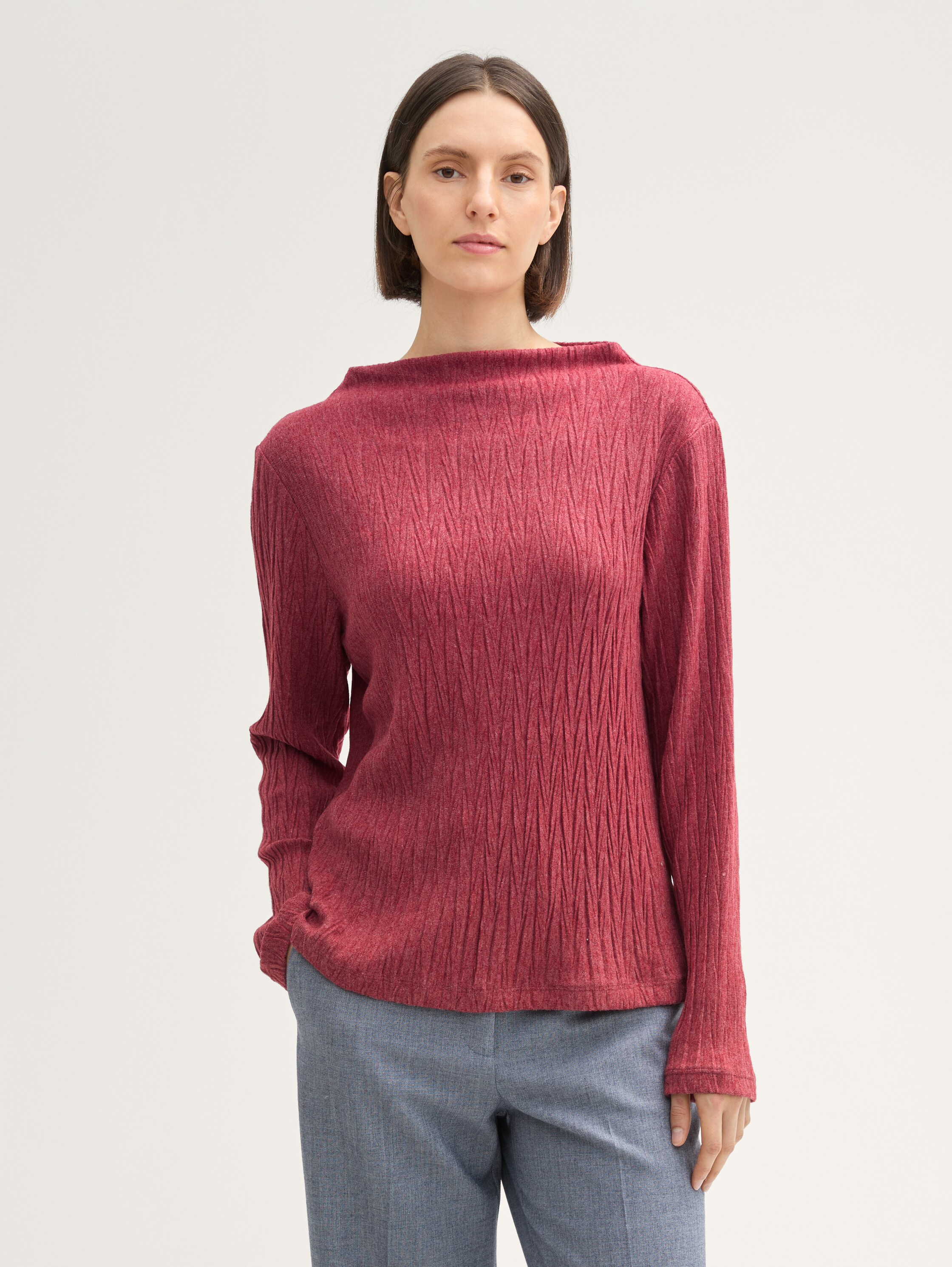 Langarmshirt mit Stehkragen - 2