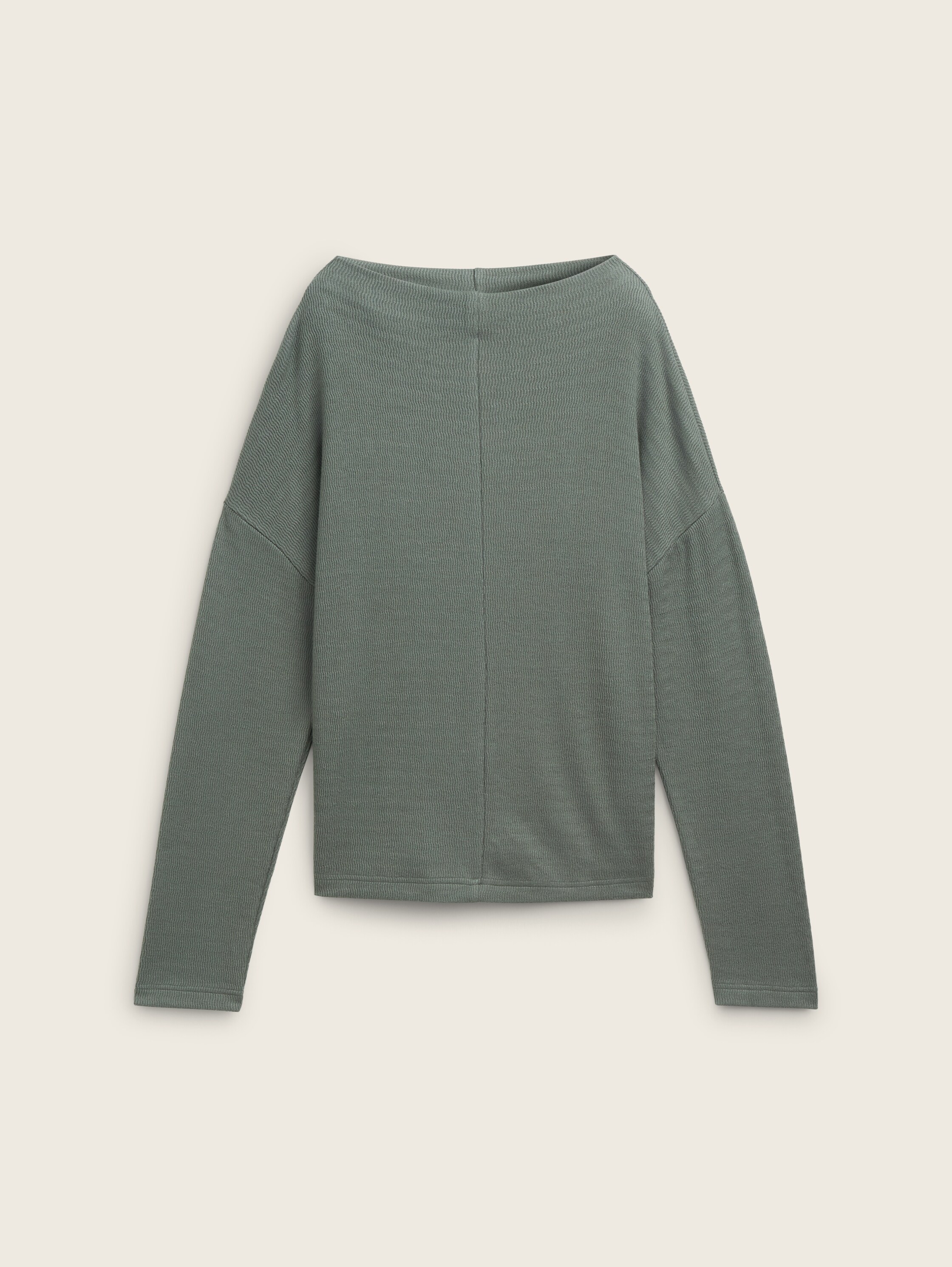 Cosy Sweatshirt mit Stehkragen - pale_bark_green - 