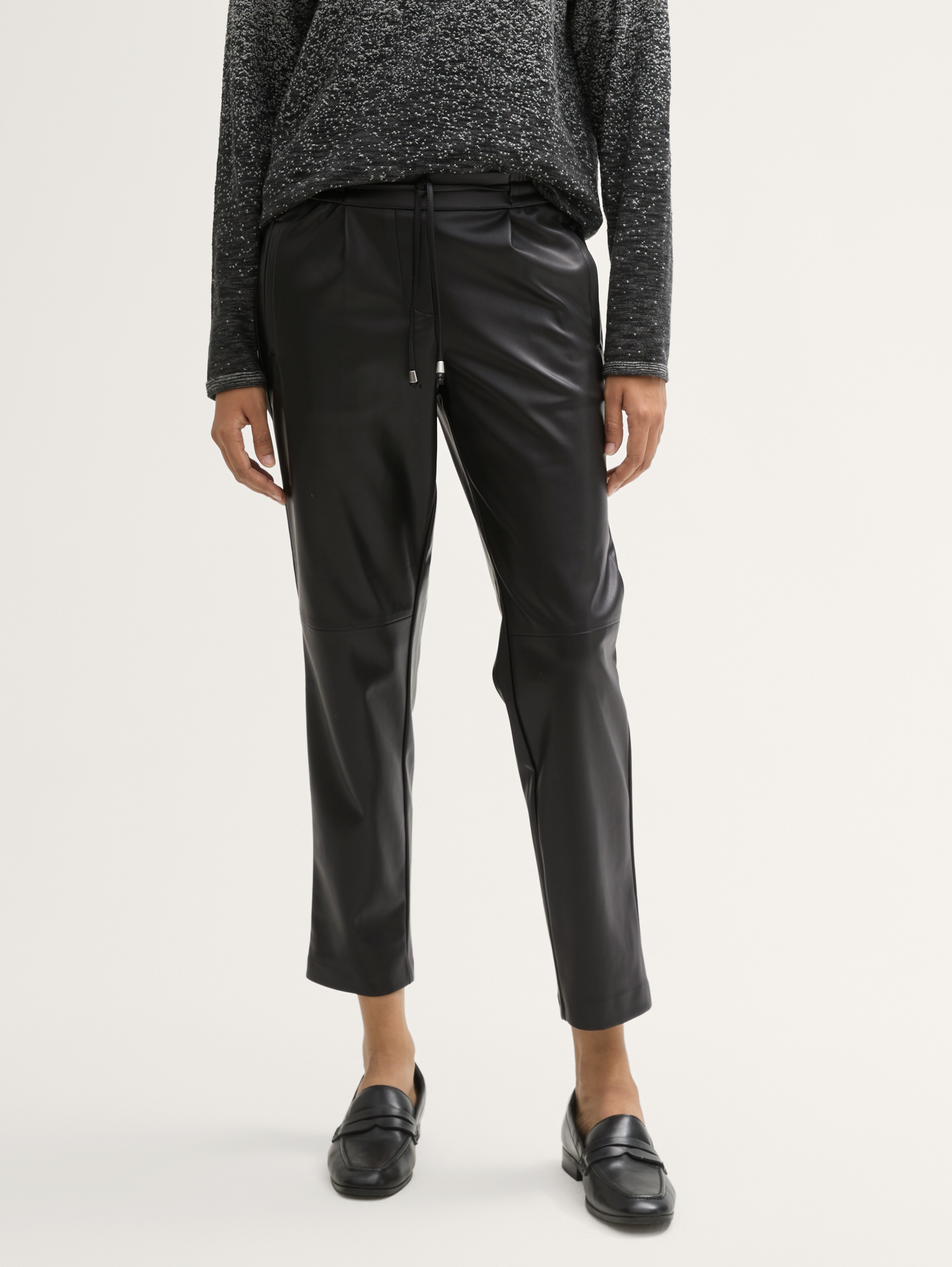 Loose-fit faux leather trousers by Tom Tailor