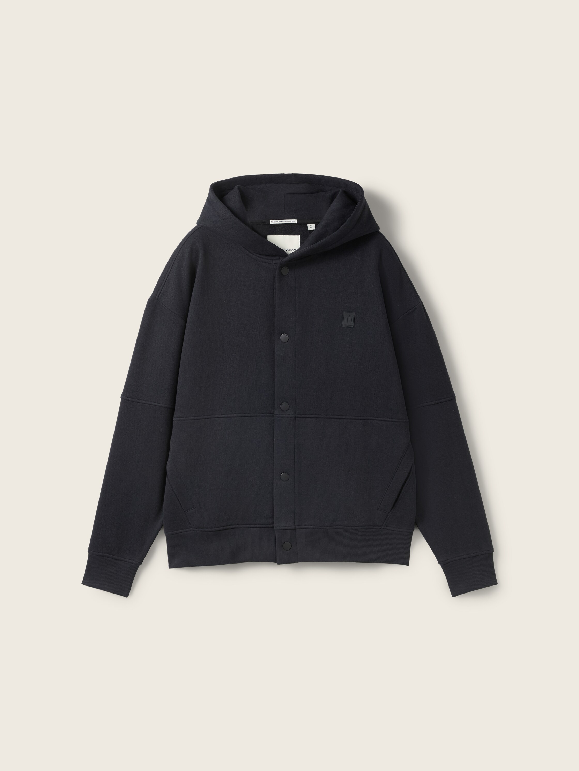 Oversize Sweatjacke mit Kapuze - heavy_black - 