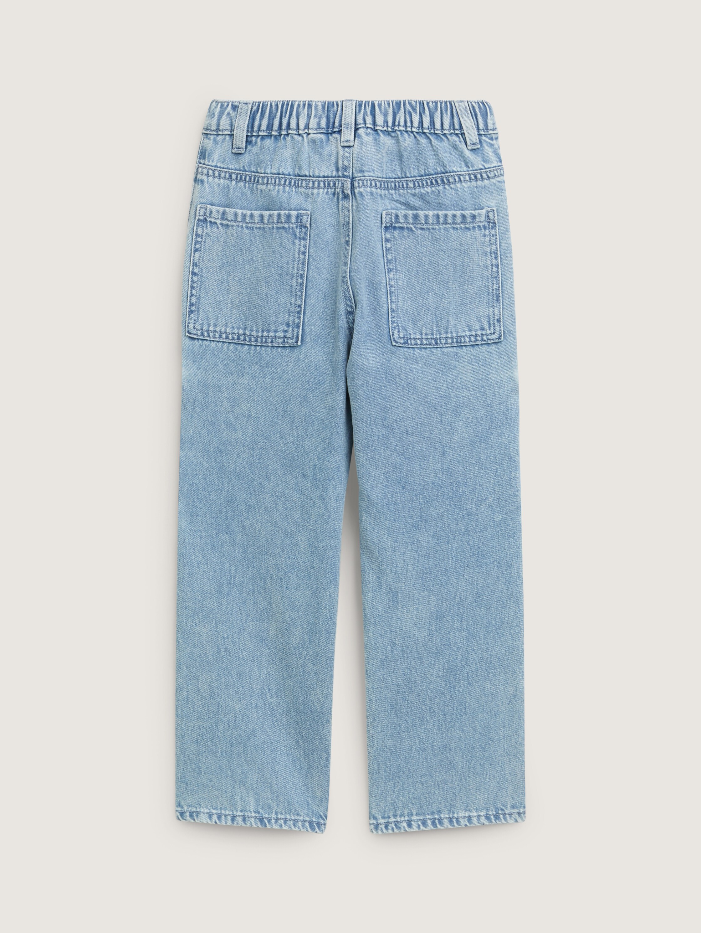 Baggy cargo jeans - clean_light_stone_blue_denim - 