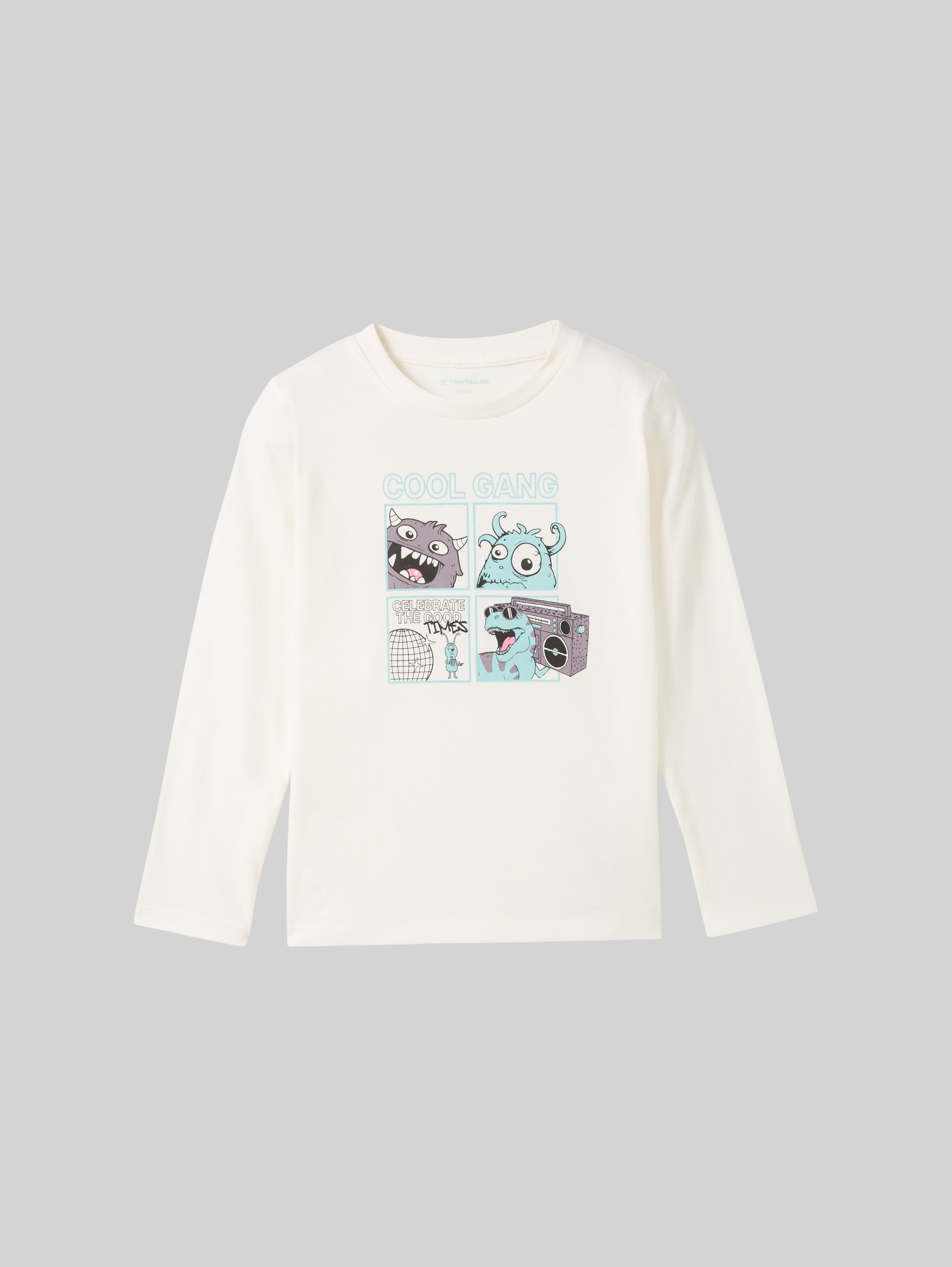TOM TAILOR Jungen Oversized Langarmshirt Mit Print – Aus Nachhaltiger Baumwolle, Lässiger Fit