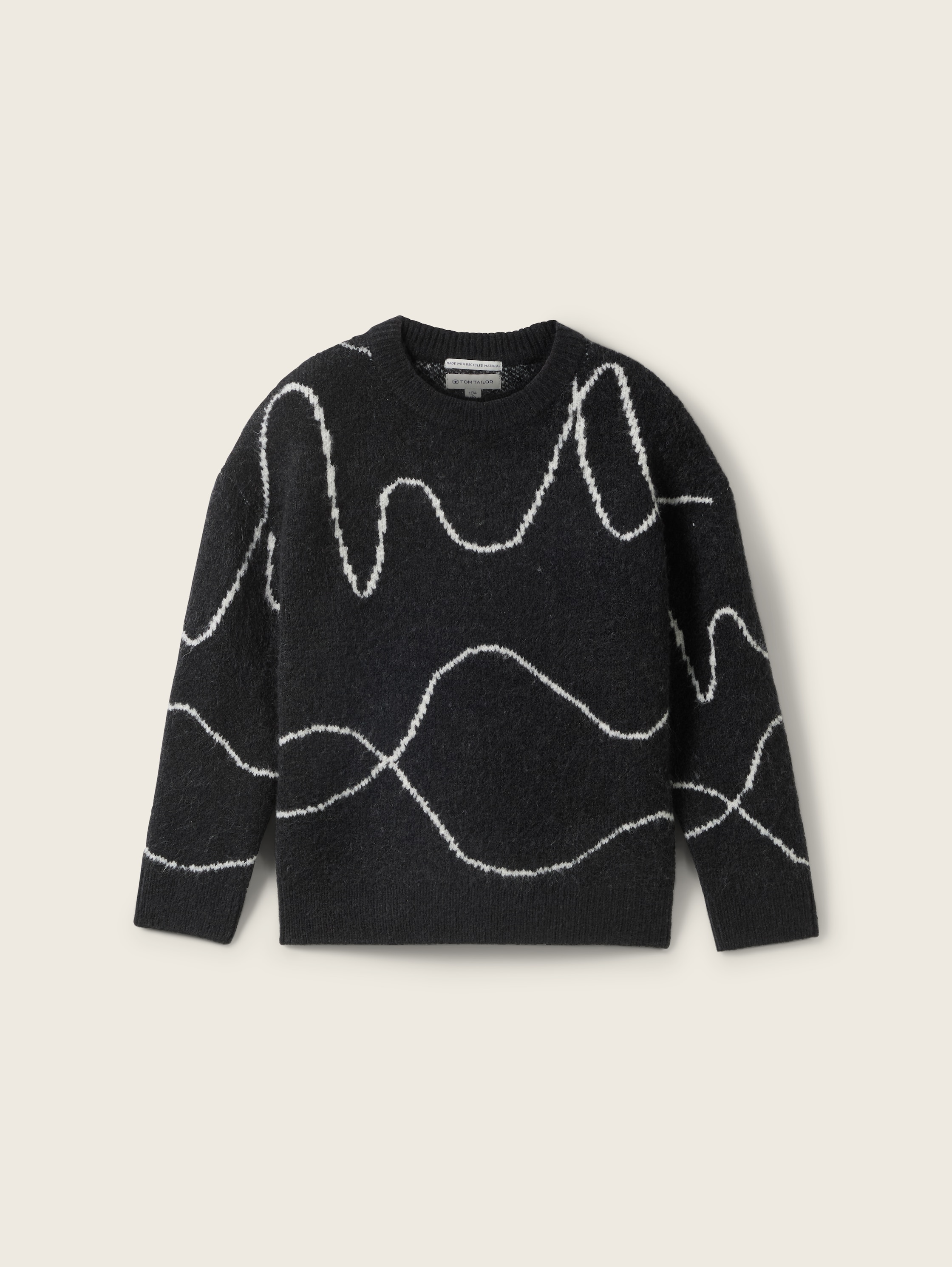 Gebreide oversized trui - heavy_black - 
