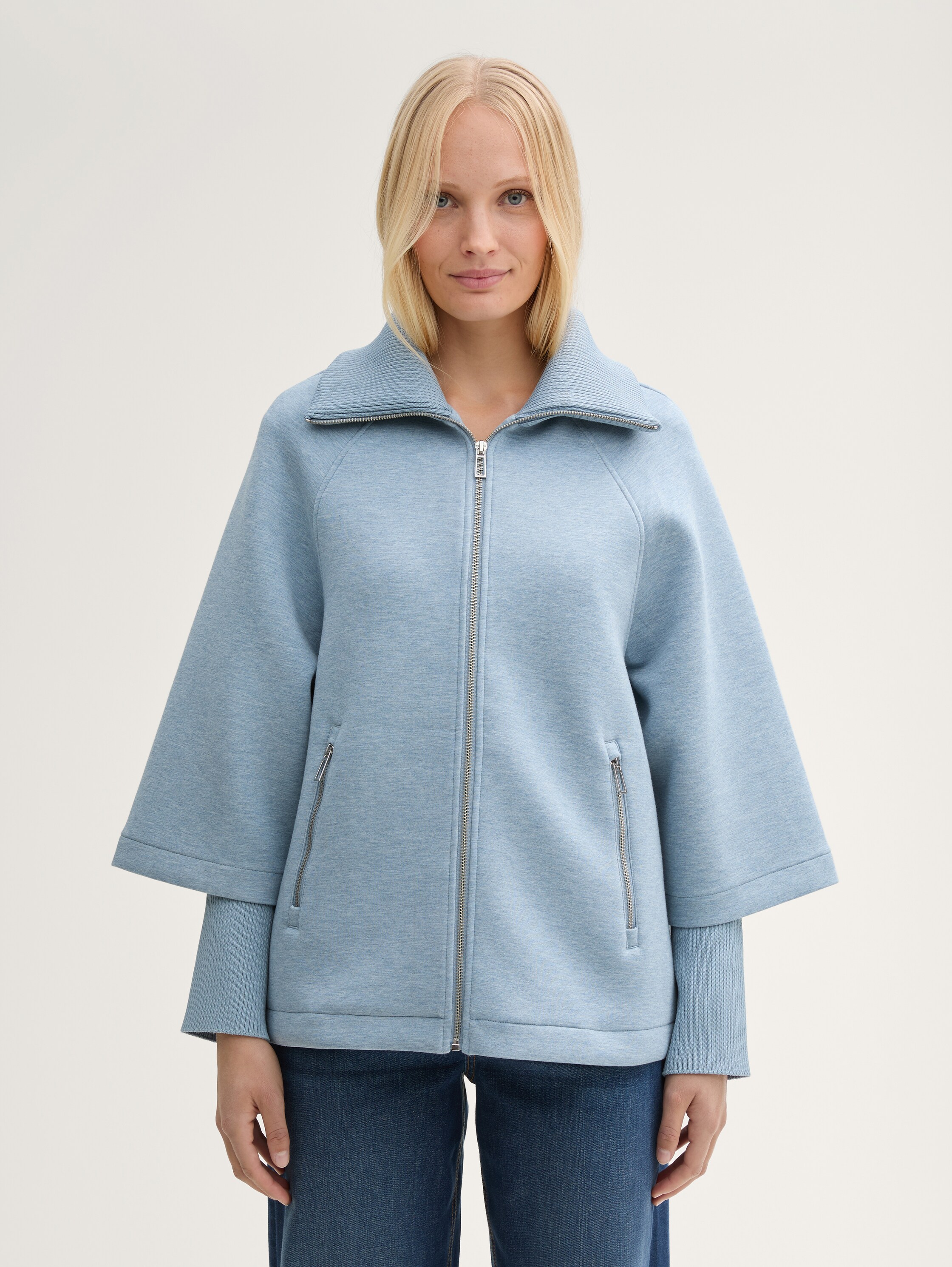 Cape Jacke in Melange Optik - 2