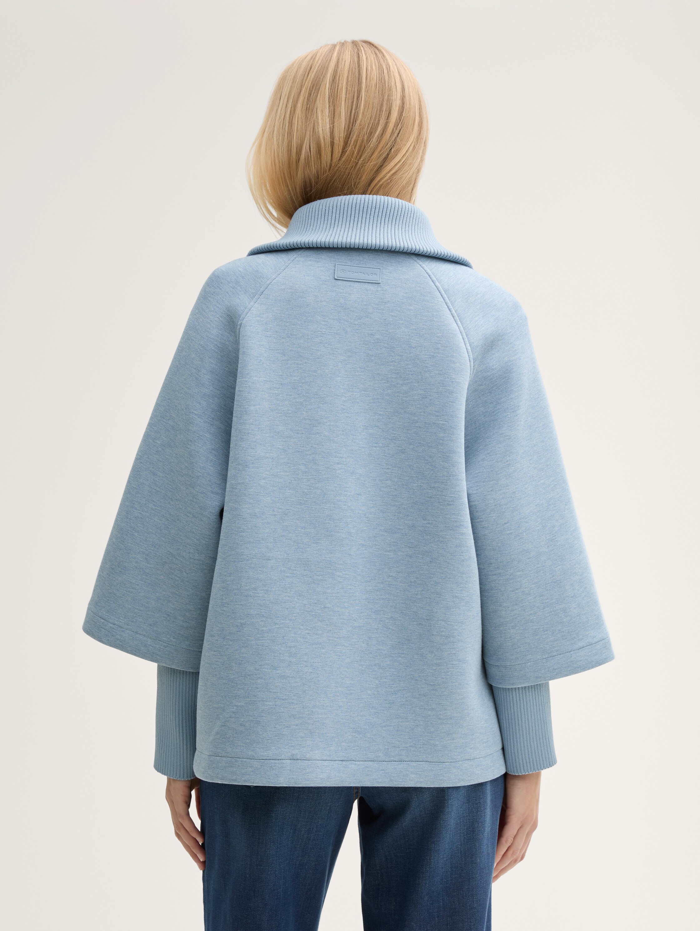 Cape Jacke in Melange Optik - 3