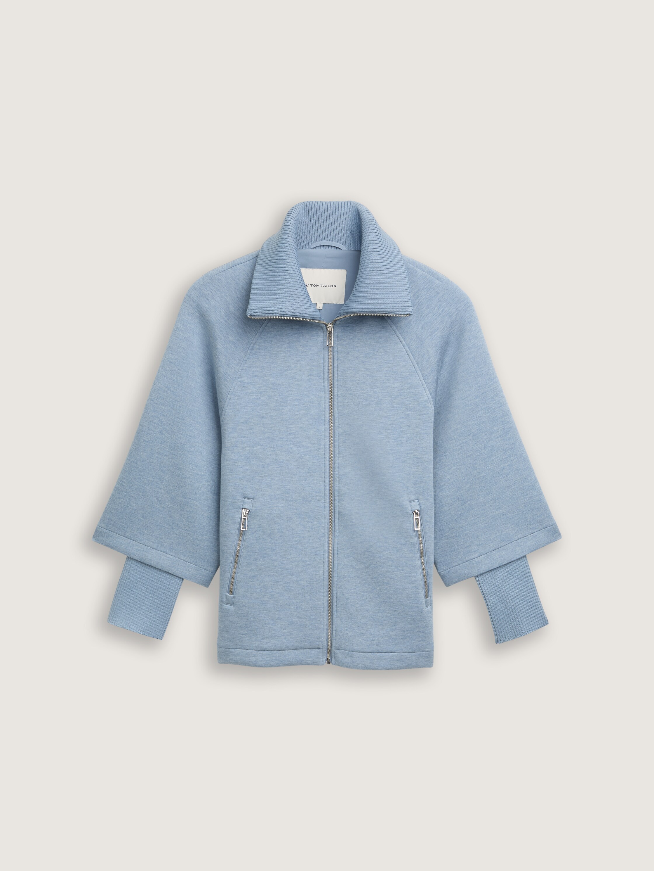 Cape Jacke in Melange Optik - 4