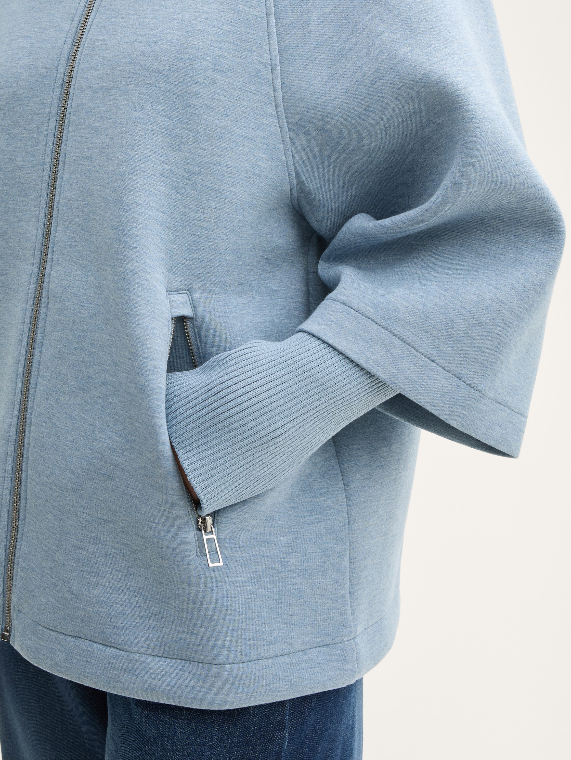 Cape Jacke in Melange Optik - 5