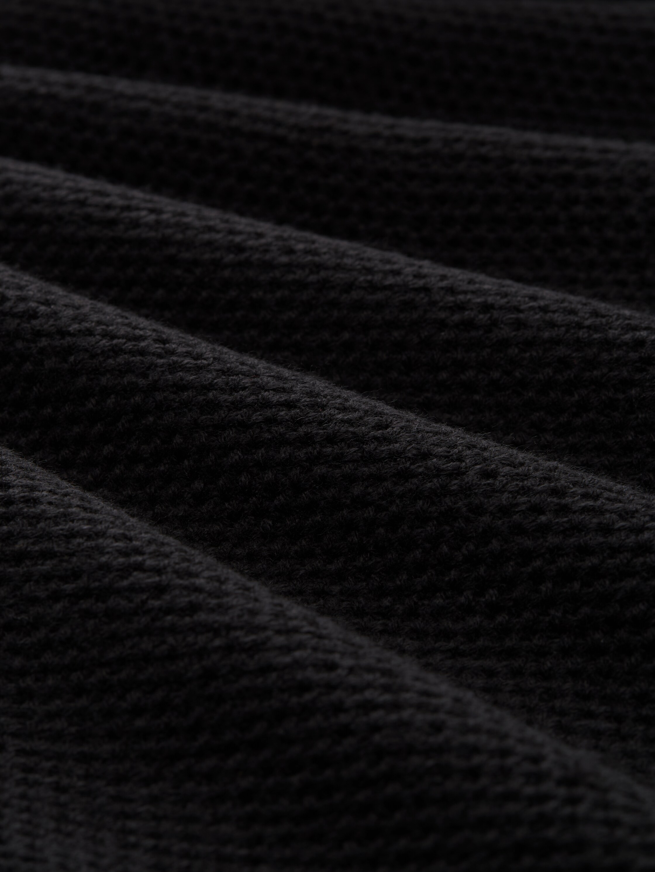 Gebreide trui met textuur - black - 