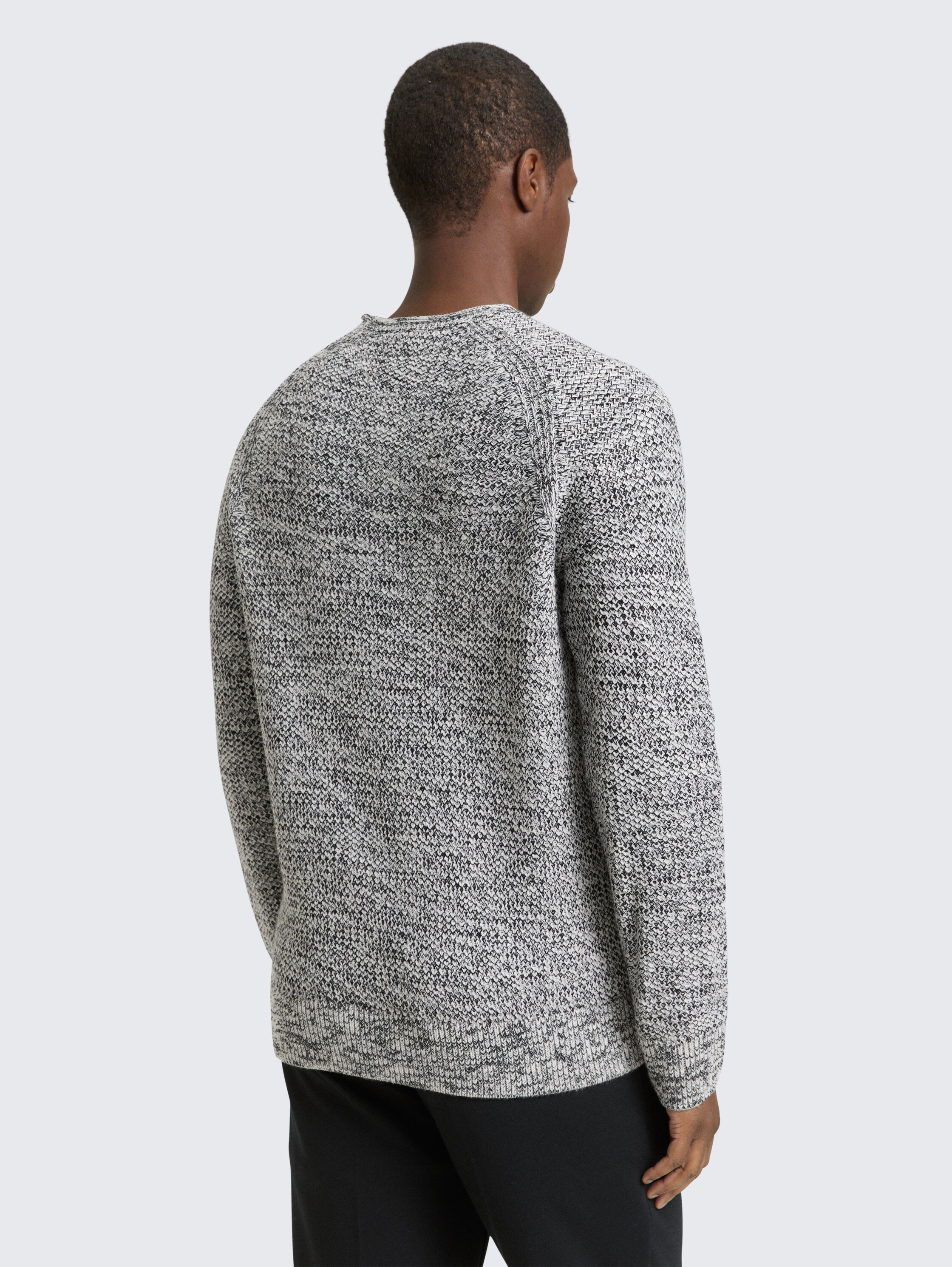 Regular Fit Strickpullover - white_black_structure_mix - 
