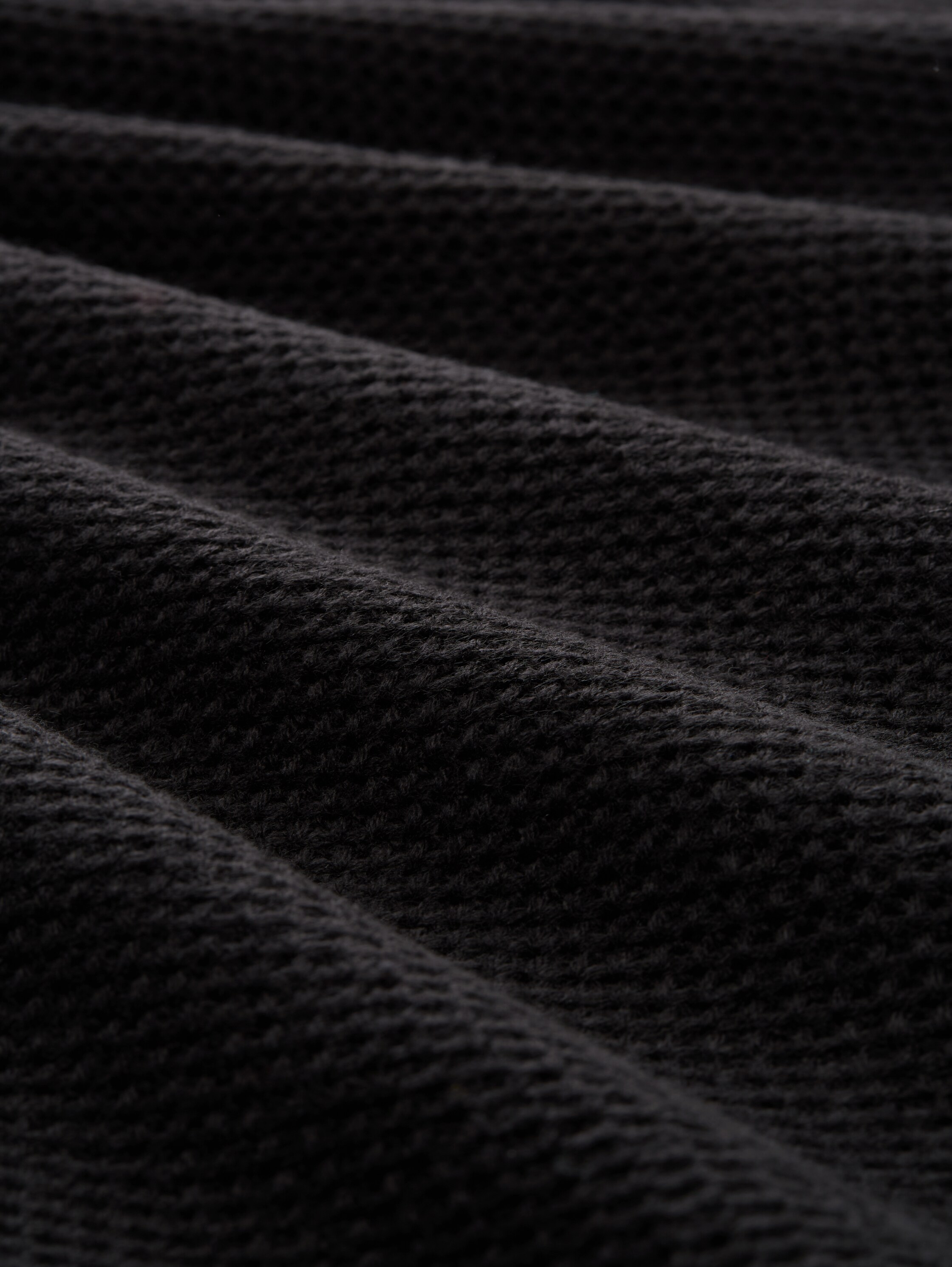 Troyer Strickpullover mit Reißverschluss - black - 