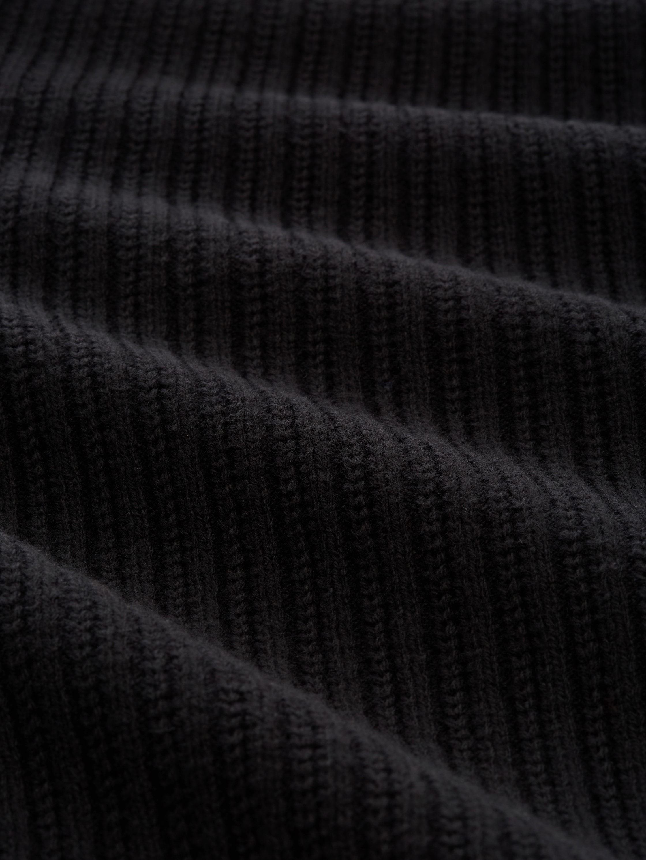 Strickpullover mit Struktur - black -