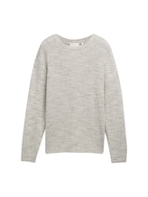 Ausgewählt, Strickpullover mit Wollanteil von Tom Tailor, weiß