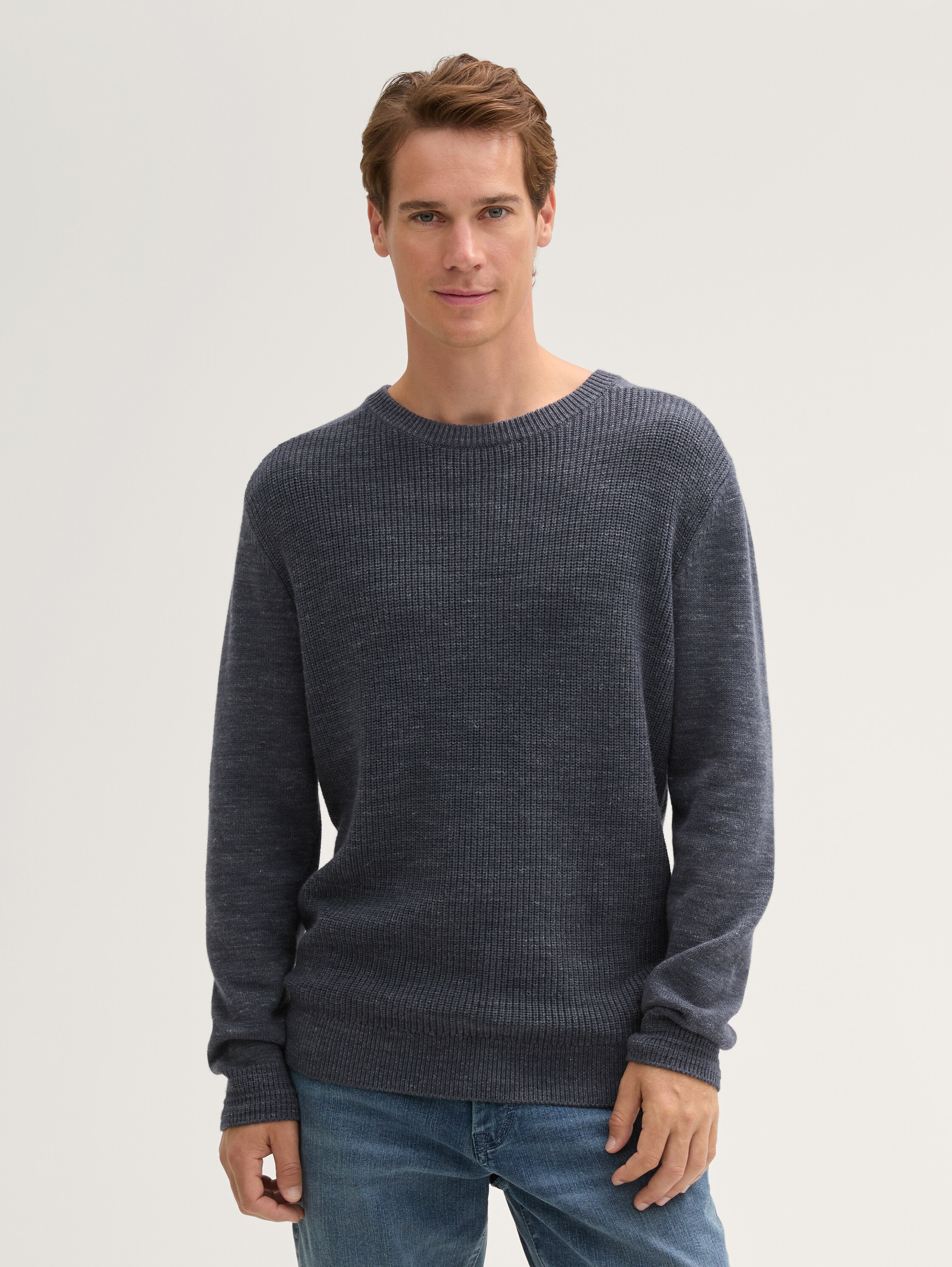 Strickpullover mit Wollanteil - stormy_blue_spacedye - 