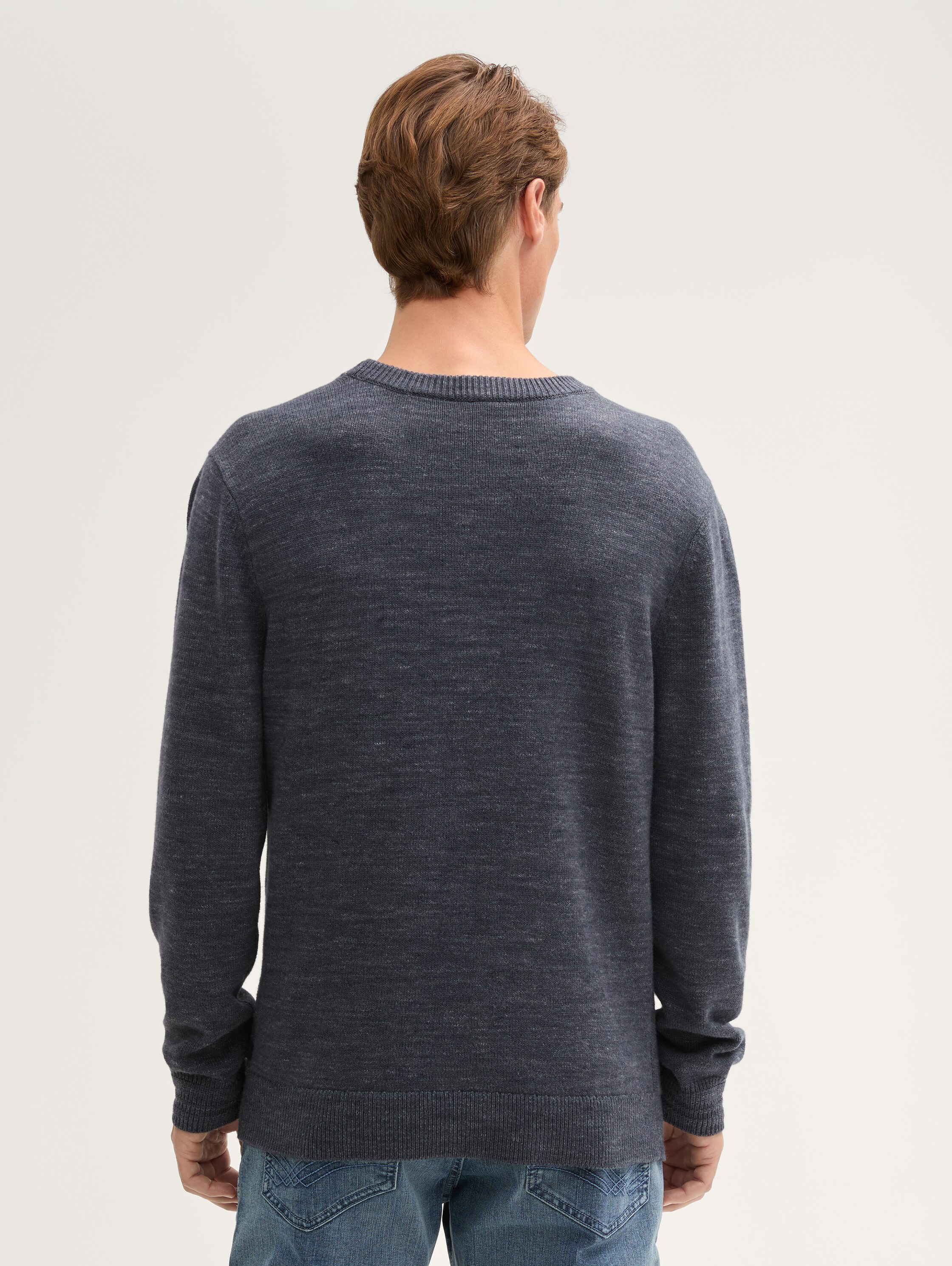 Strickpullover mit Wollanteil - stormy_blue_spacedye - 