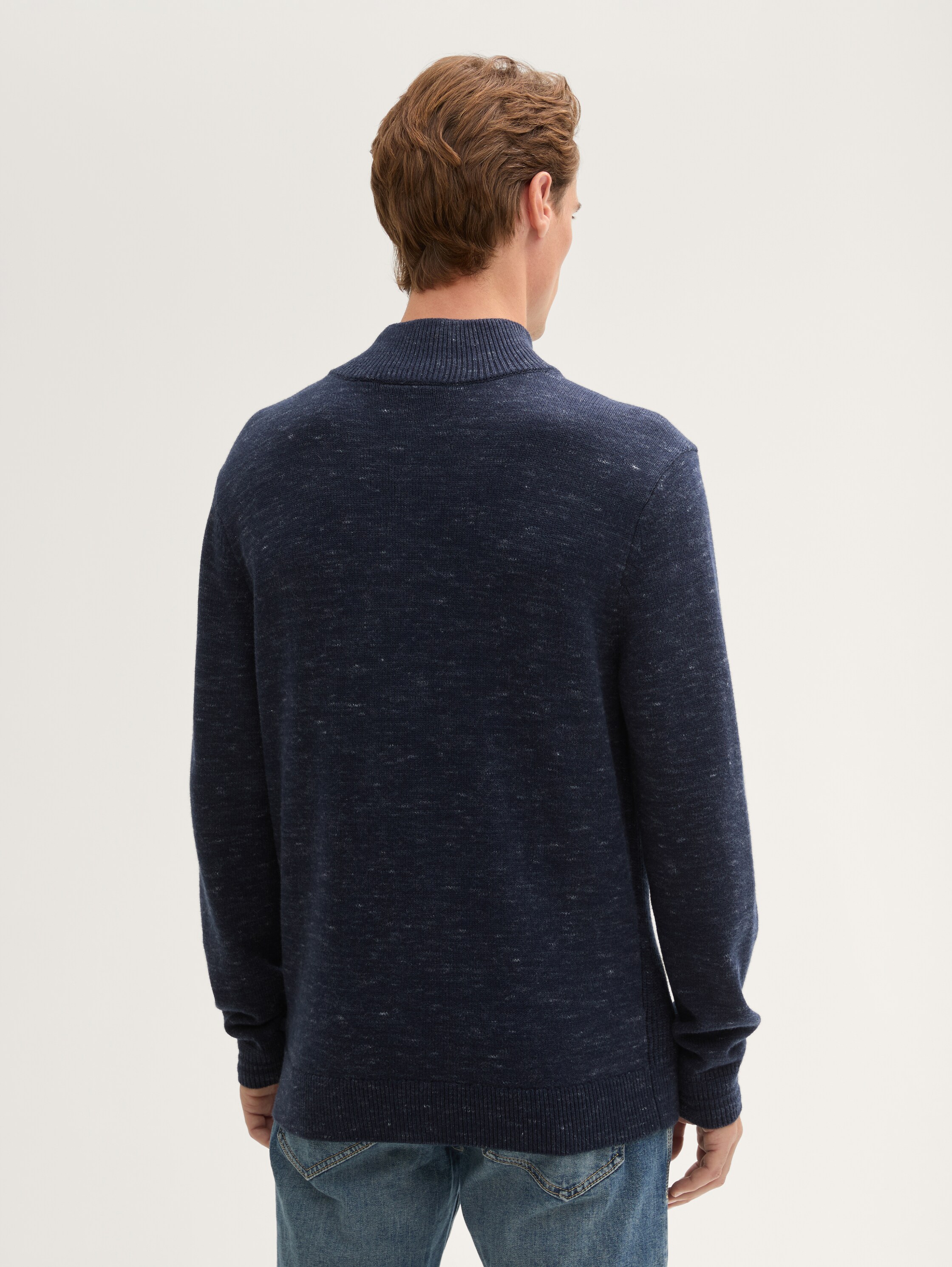 Troyer Pullover mit Wollanteil - sky_captain_blue_spacedye - 