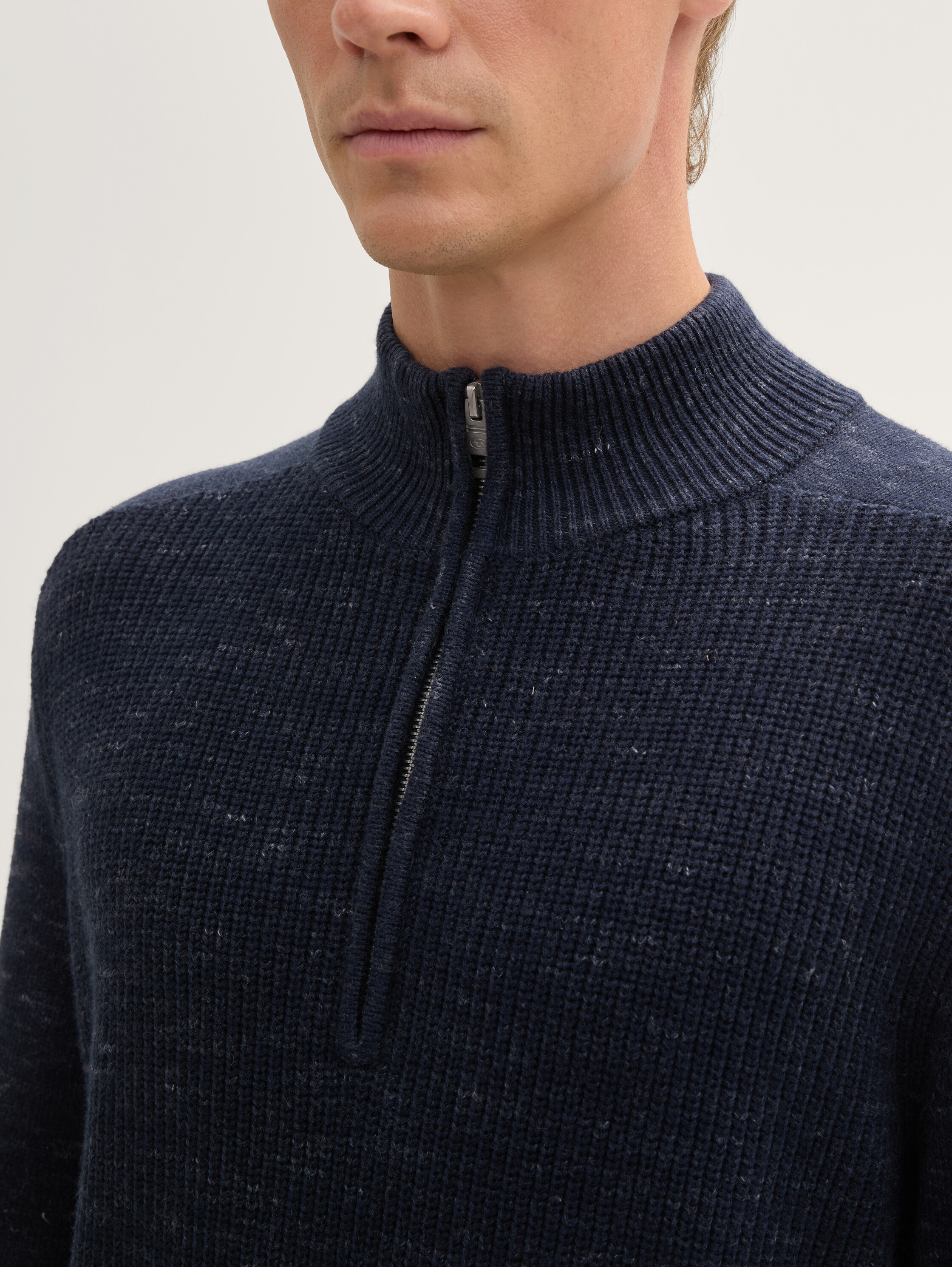 Troyer Pullover mit Wollanteil - sky_captain_blue_spacedye - 